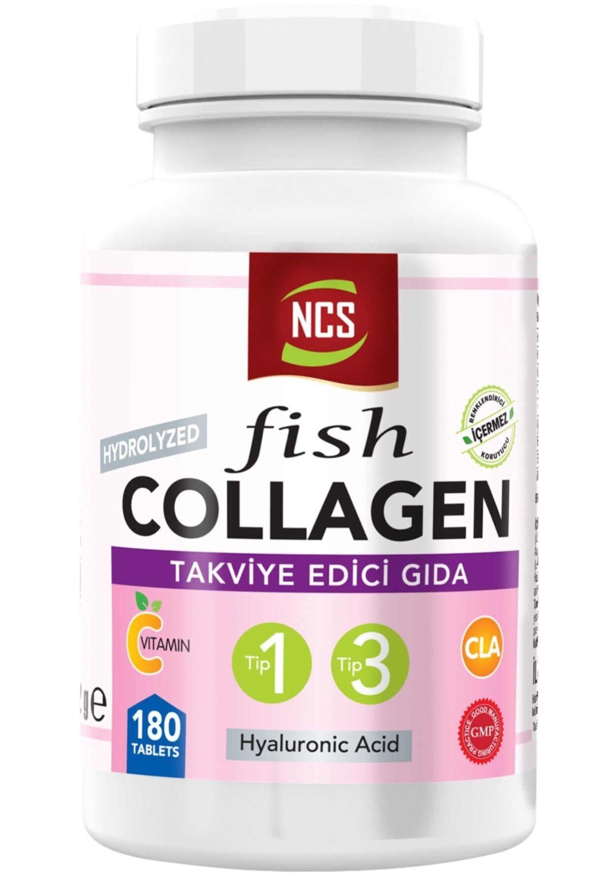 Ncs Type 1-3 Balık Kolajeni Cla Hyaluronic Acid Vitamin C 180 Tablet