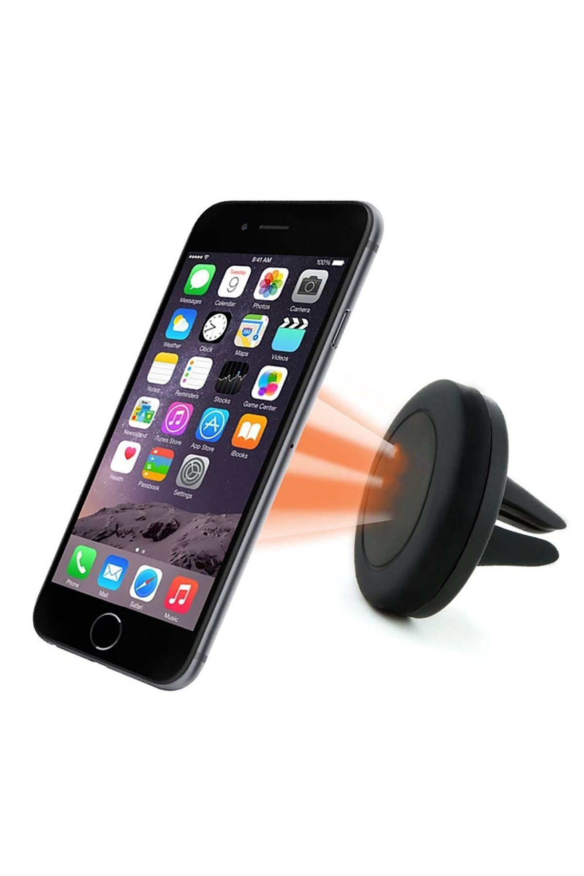 Streak Araç Içi Telefon Tutucu Havalandırma Manyetik Mıknatıslı Tutacağı - Siyah