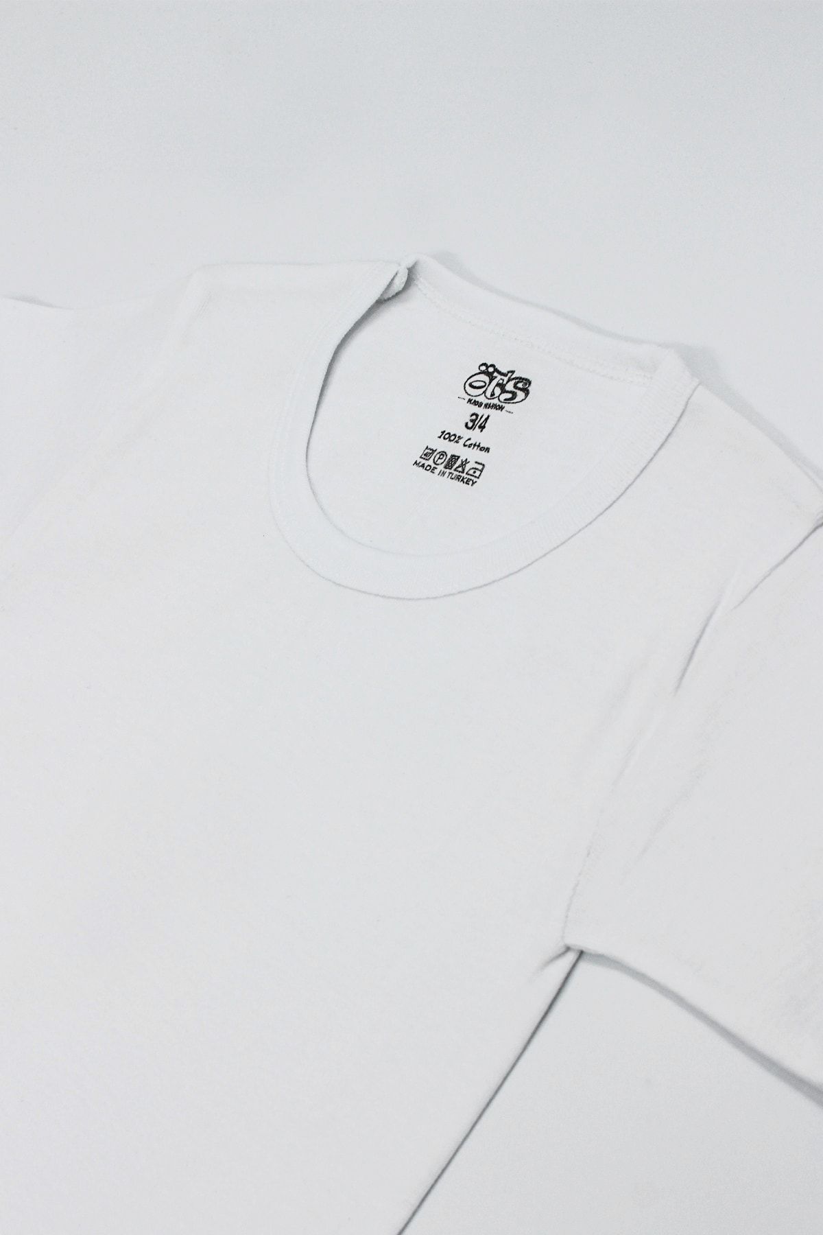 Öts Erkek Çocuk Beyaz 2'li Pamuk Ribana T-shirt