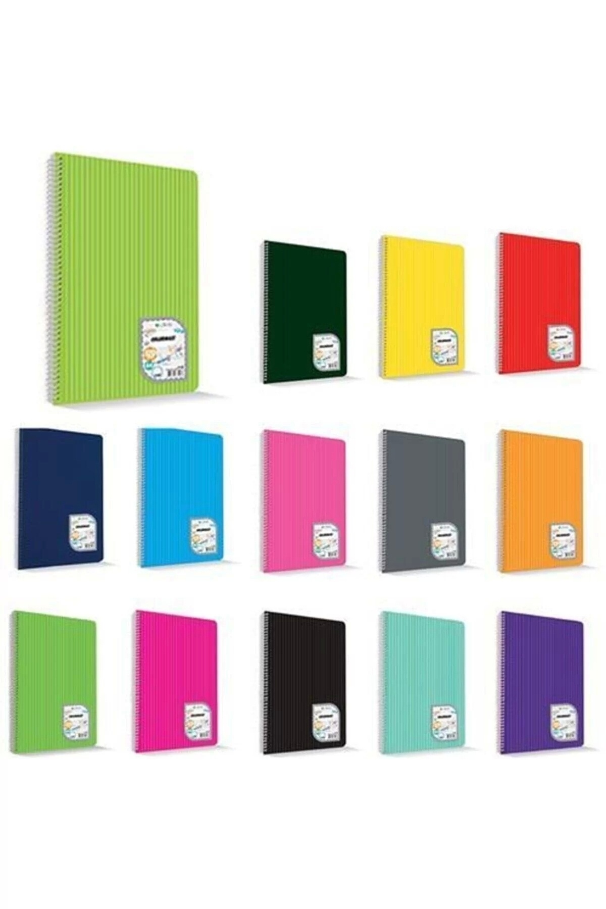 ÇINAR 96 YAPRAK ÇİZGİLİ COLORMAXİ A-4 SPİRALLİ PP KAPAK