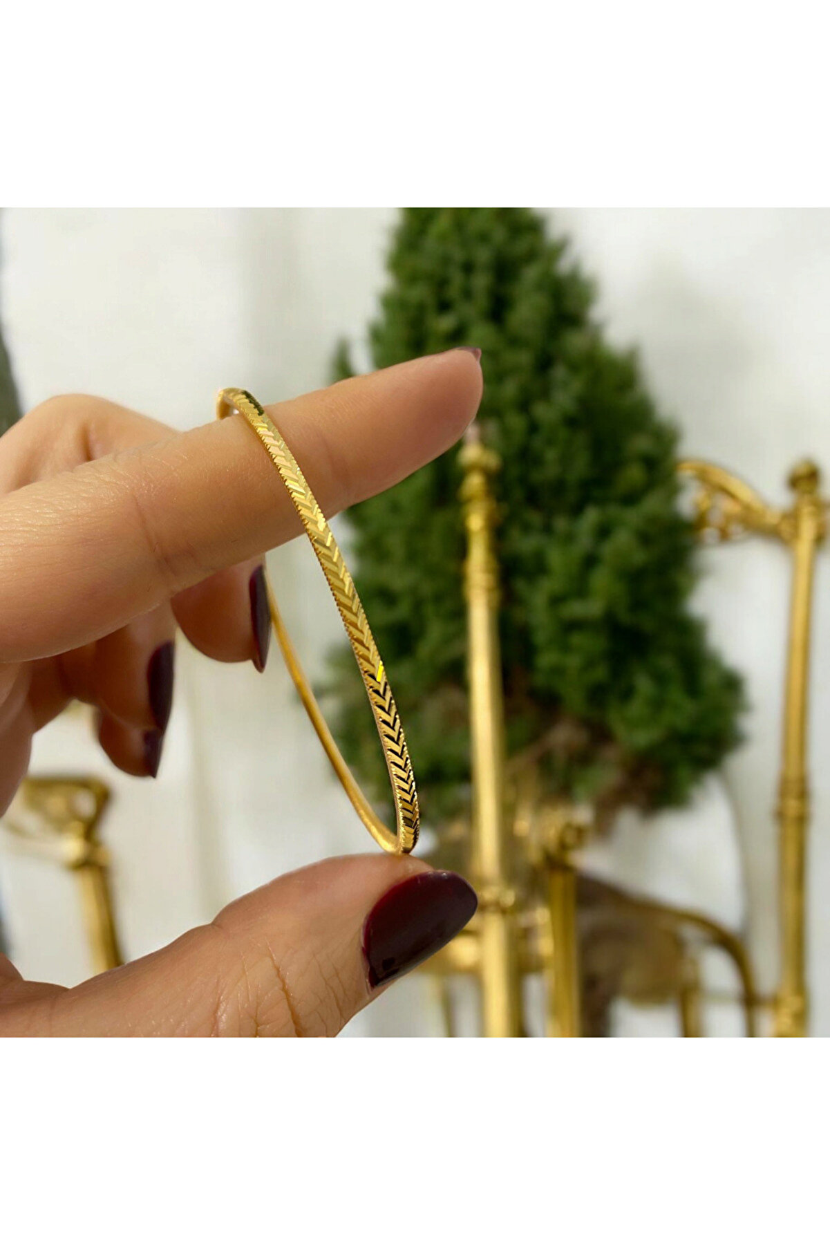 CASELN 22K Gold-Plated Wheat Ear Bracelet - Handcrafted Jewelry