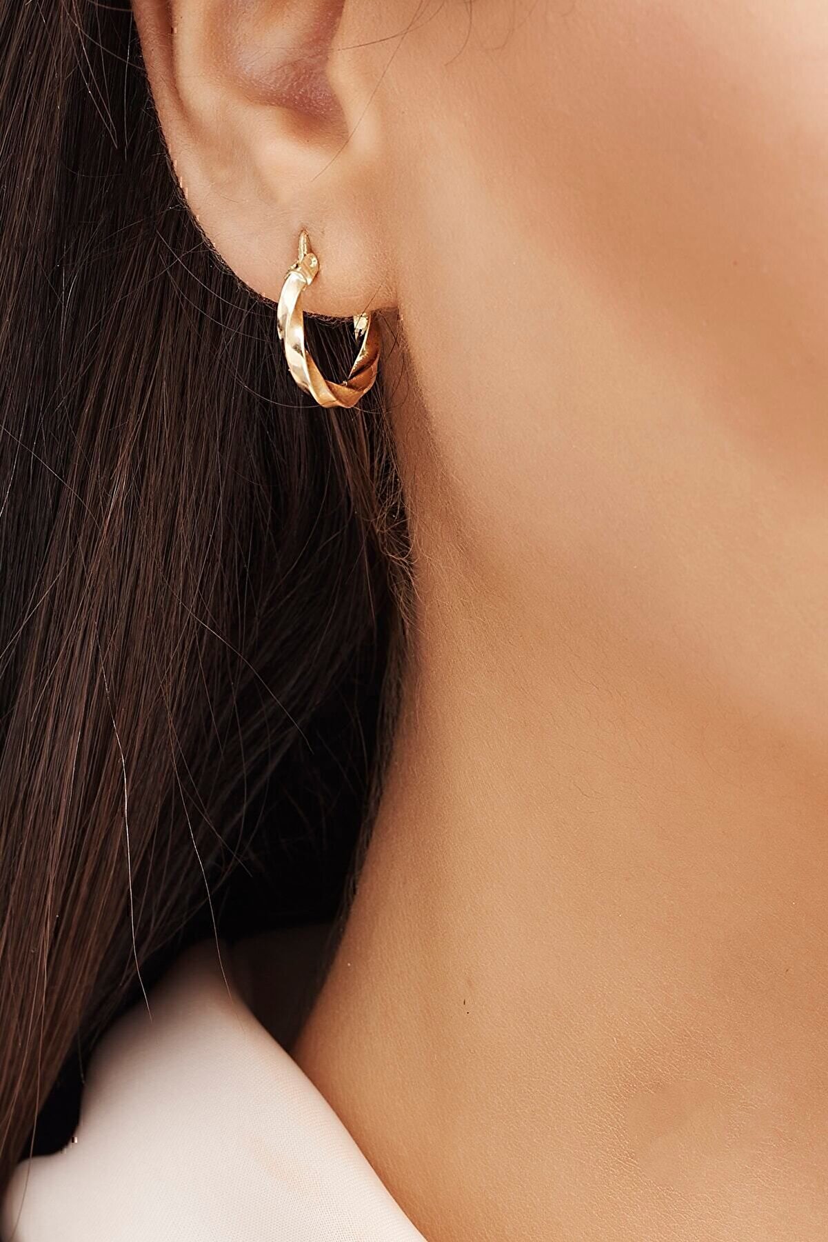 Altınbaş Altın Halka Küpe