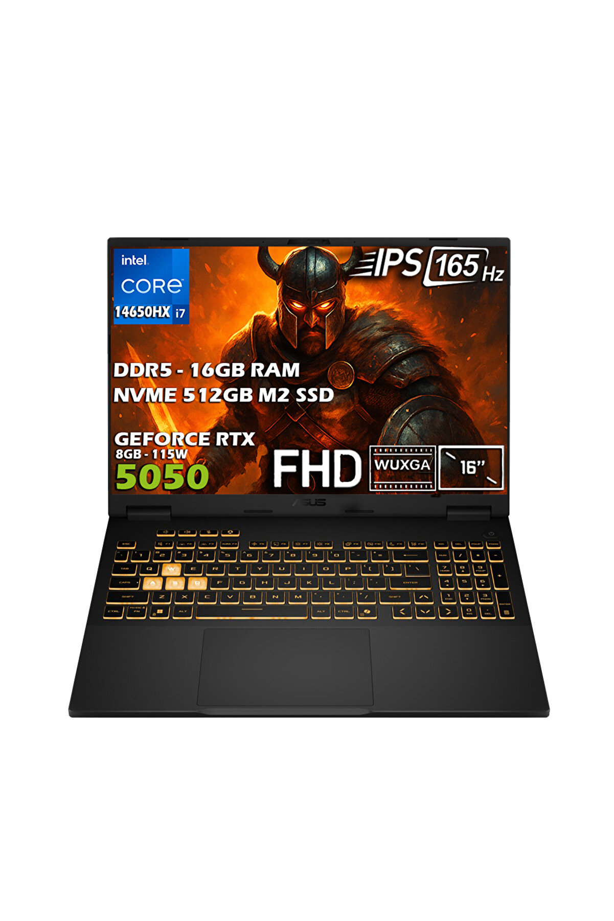 TUF F16 FX608JHR-RV048-Gaming Intel Core i7 14650HX 16GB 512GB SSD RTX5050 16