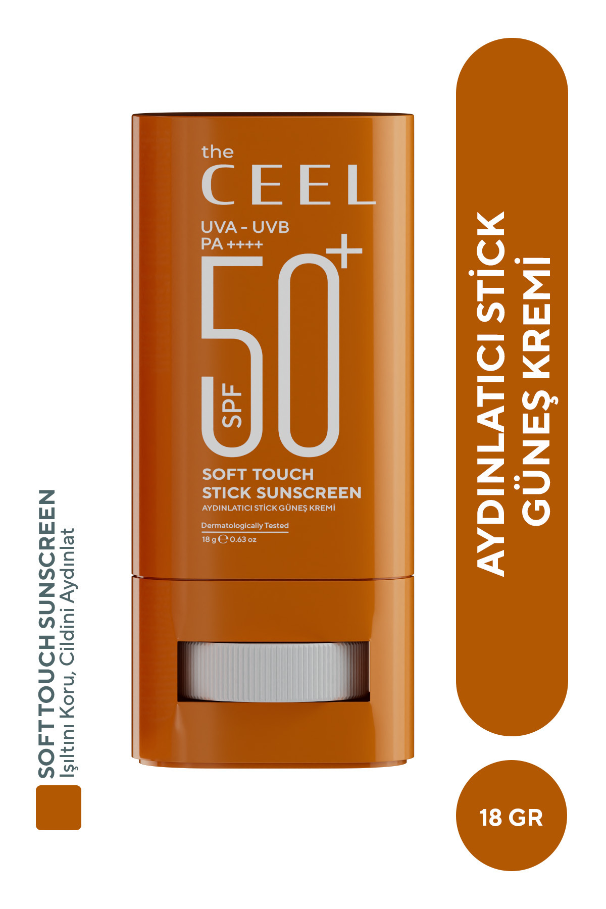 The Ceel Aydınlatıcı SPF 50+ Güneş Kremi Stick 18gr | Shea & Kafein Özlü
