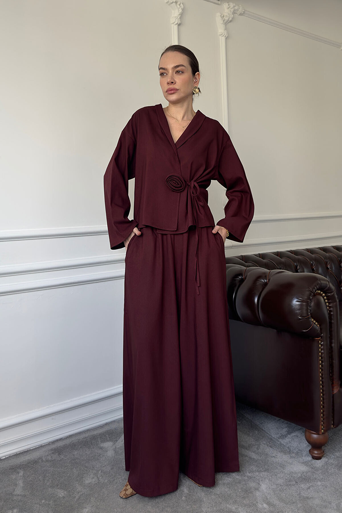 ست بالاتنه و پائین تنه رنگی زنانه رگولار MAGARDE - کد 922188650