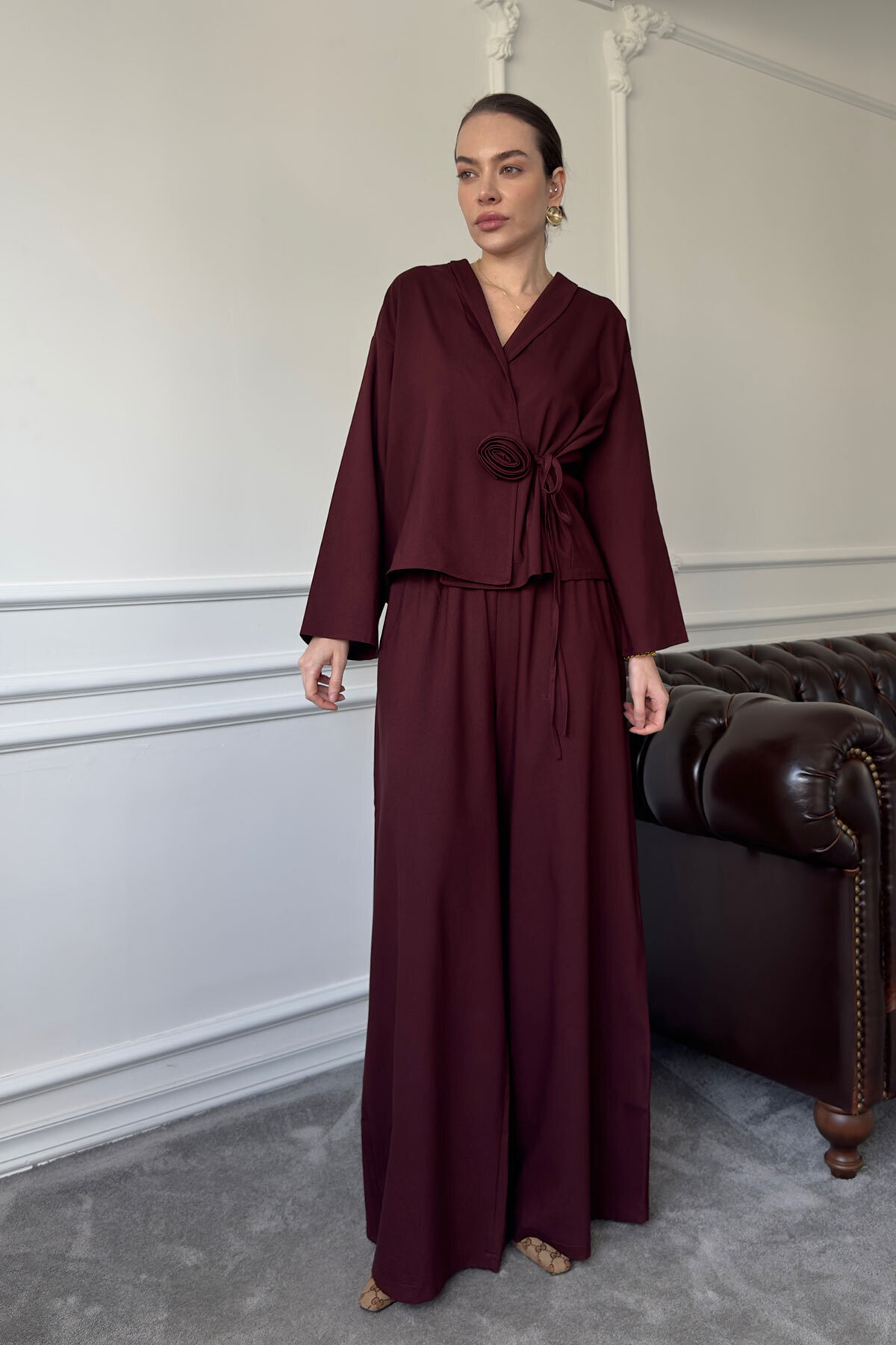 ست بالاتنه و پائین تنه رنگی زنانه رگولار MAGARDE - کد 922188650