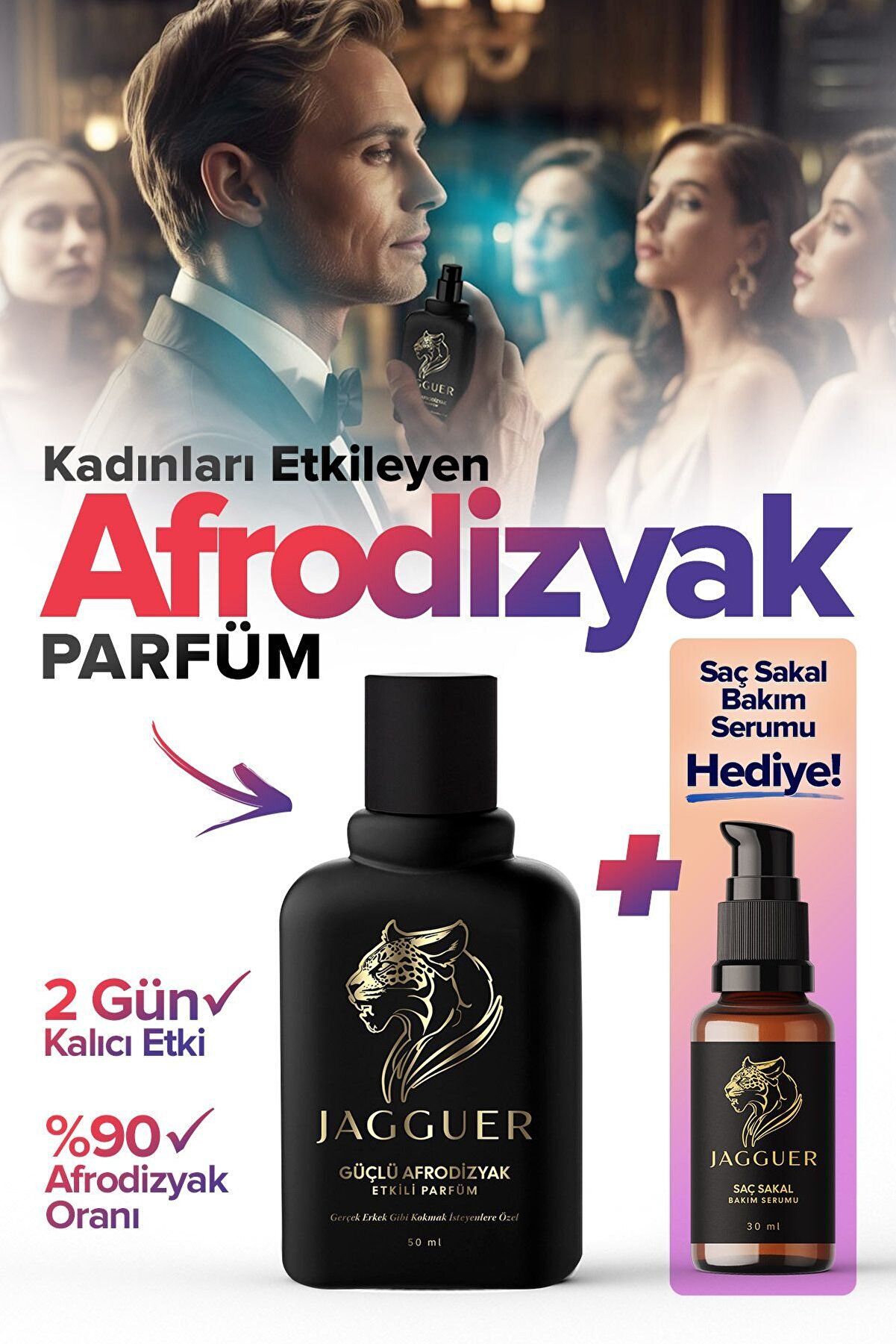 Jagguer Yüksek Afrodizyak Etkili Erkek Parfümü - 48 Saat Kalıcı