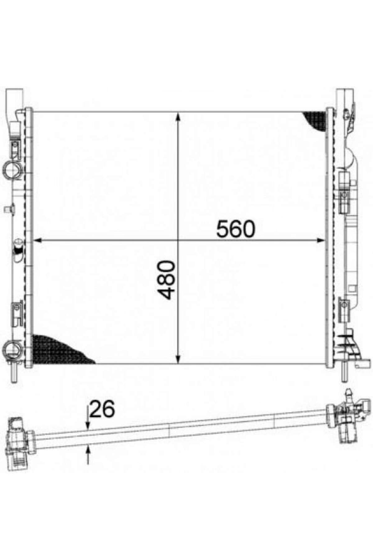 MOTOR SU RADYATORU MERCEDES CITAN W415 12 . RENAULT KANGOO II 1.2TCe-1.5dCi-1.6 16V 08 ALMLA