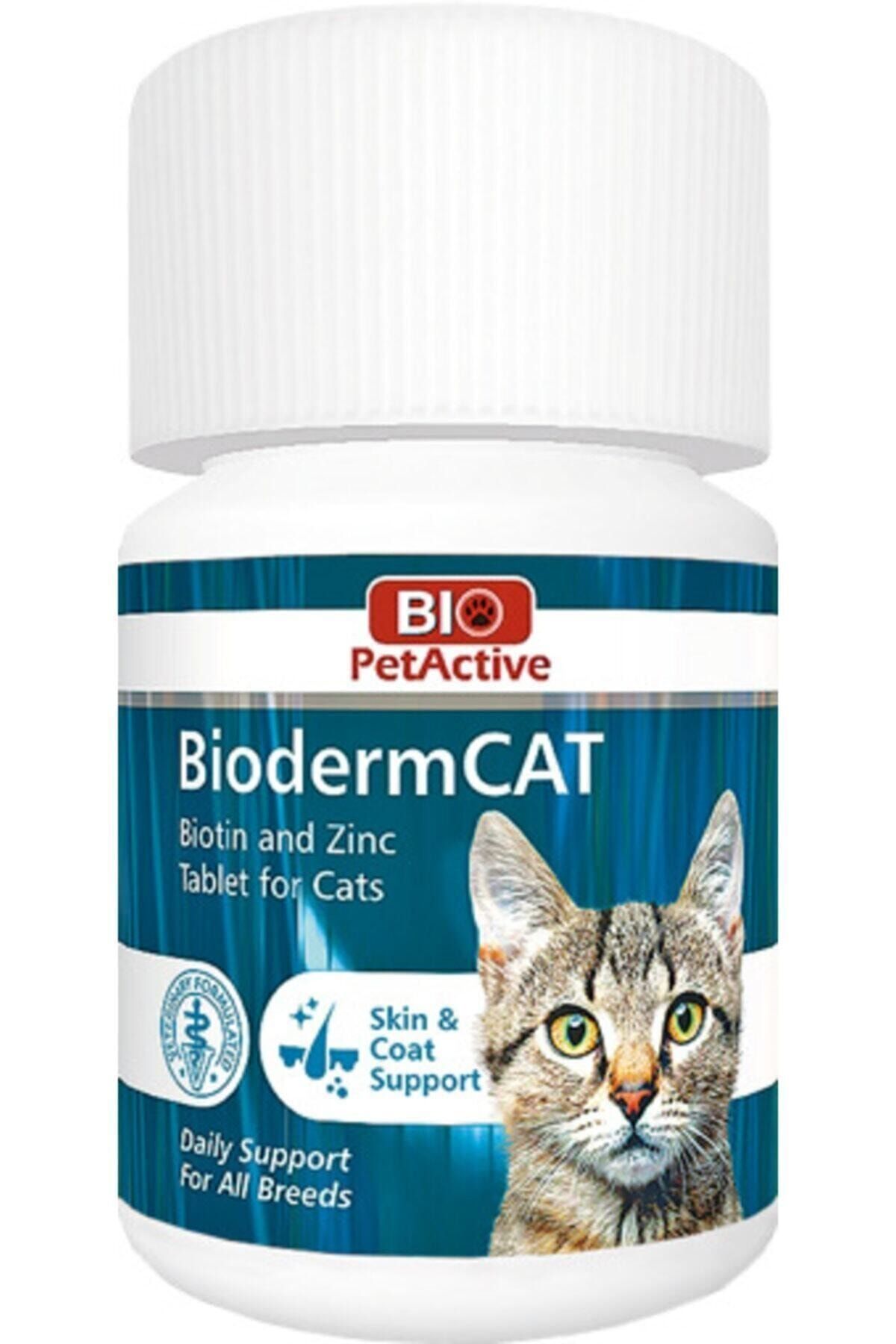 Bio PetActive Biodermcat | Kediler Için Biotin Ve Çinko Tableti 100 Tablet