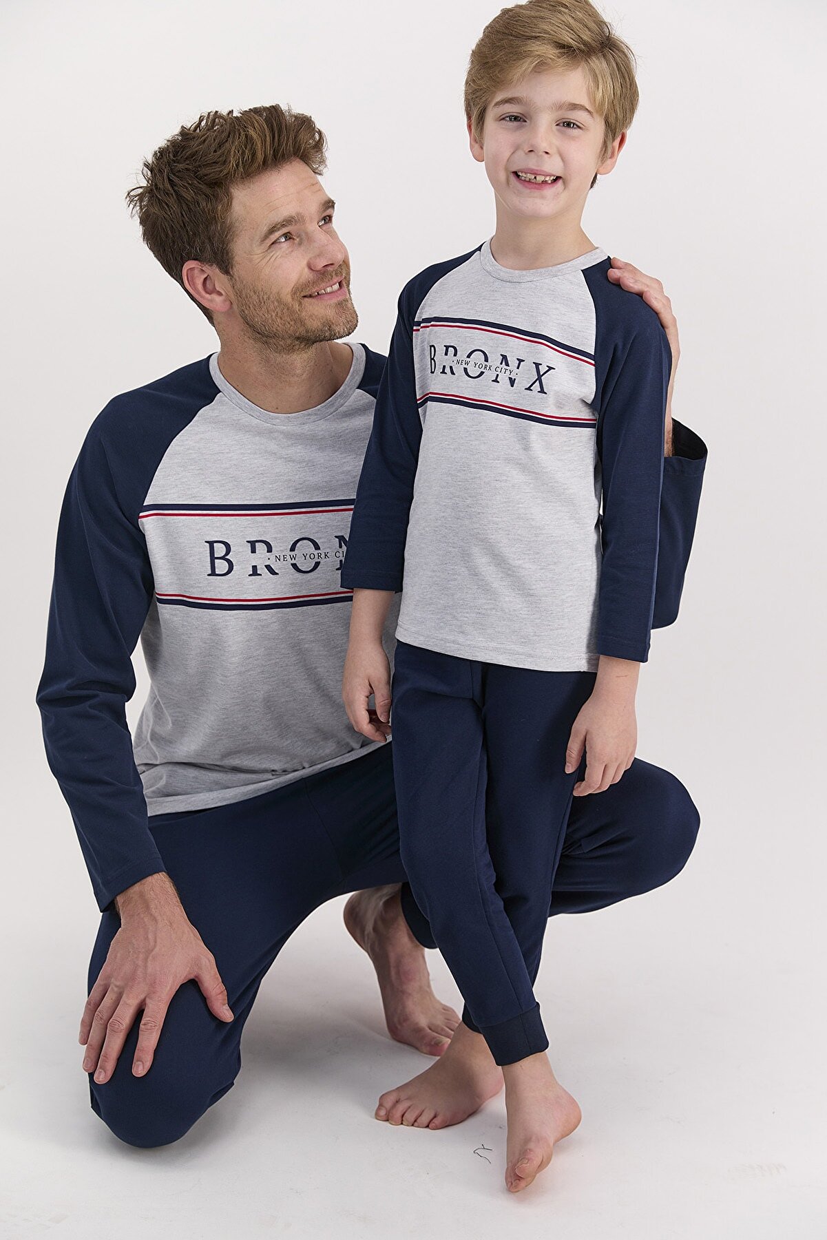 Arnetta Erkek Uzun Kol Bronx Yazılı Pijama Takımı (baba Oğul Kombin Yapılabilir Fiyatları Farklıdır)