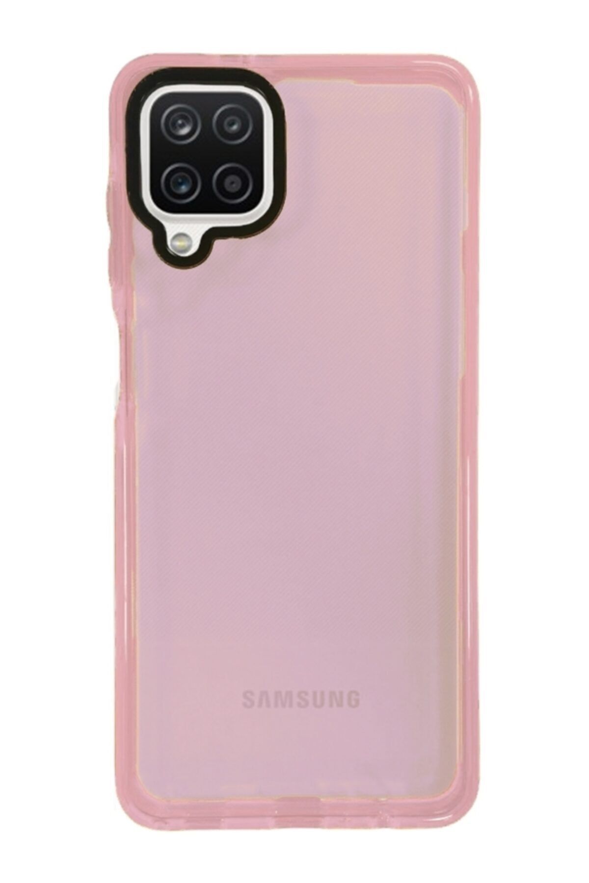 Mobilcadde Eiroo Jelly Samsung Galaxy A12 / M12 Pembe Silikon Kılıf