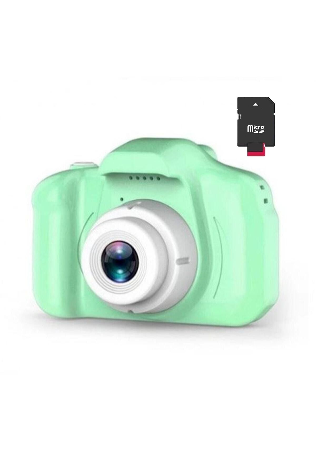 whitetech Yeşil Renk Mini 1080phd Çocuk Kamera Dijital Fotoğraf Makinesi 2.0 Inç Ekran+16 Gb Sd Kart Hediyeli