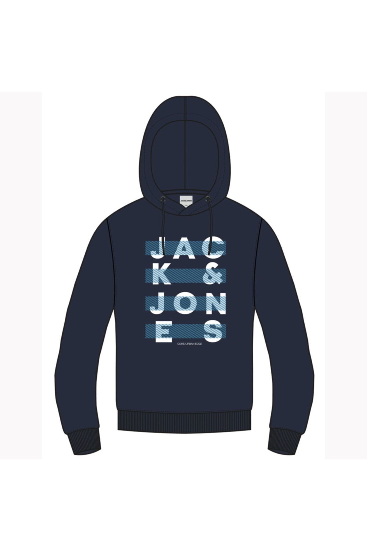 Jack & Jones Jumbo Erkek Lacivert Sweatshirt (12182887-nbl)