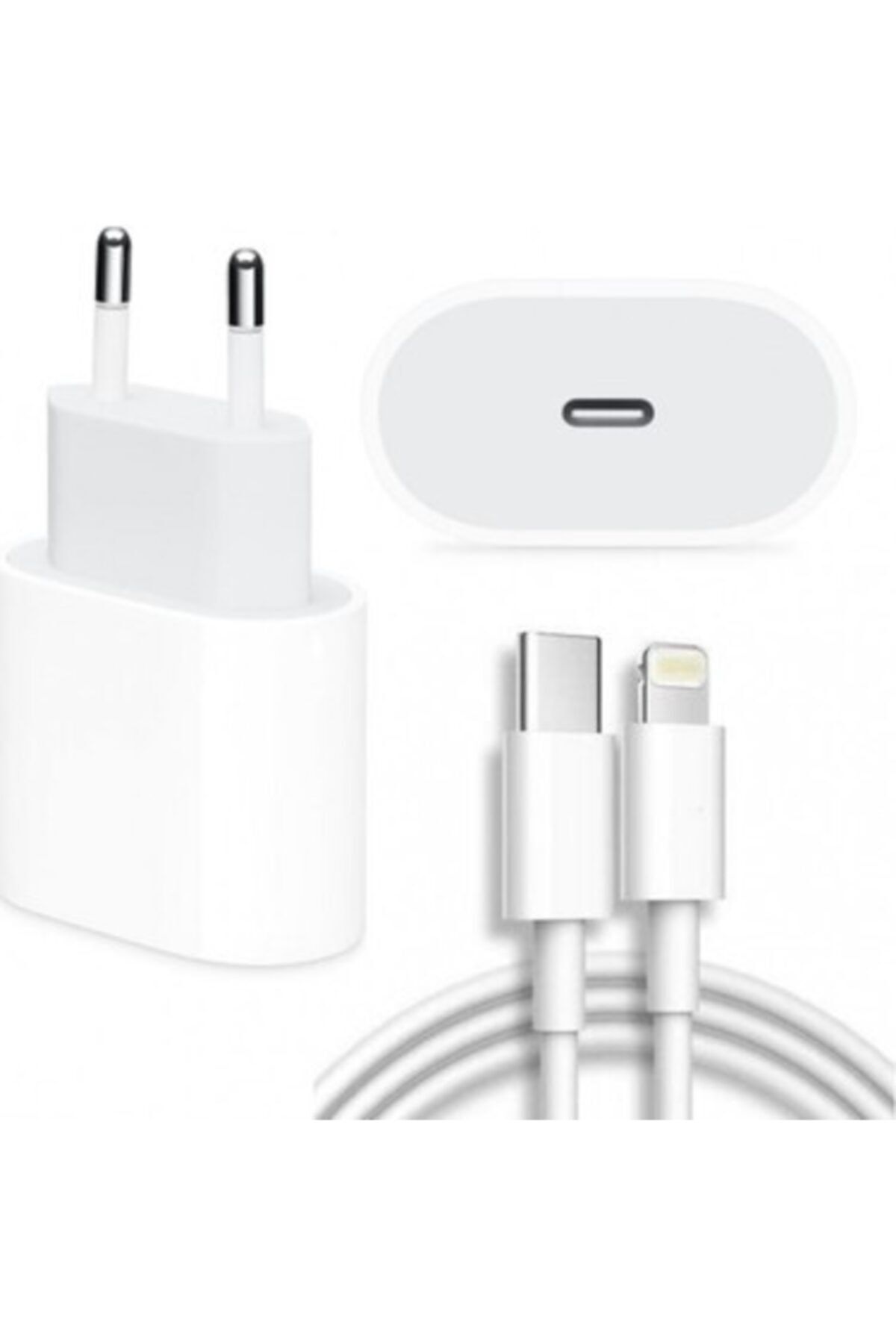 BLUE İNTER Apple Iphone 11/11 Pro - 12/12 Pro Max 18w Şarj Cihazı Seti Lightning Konnektörlü Adaptör Ve Usb