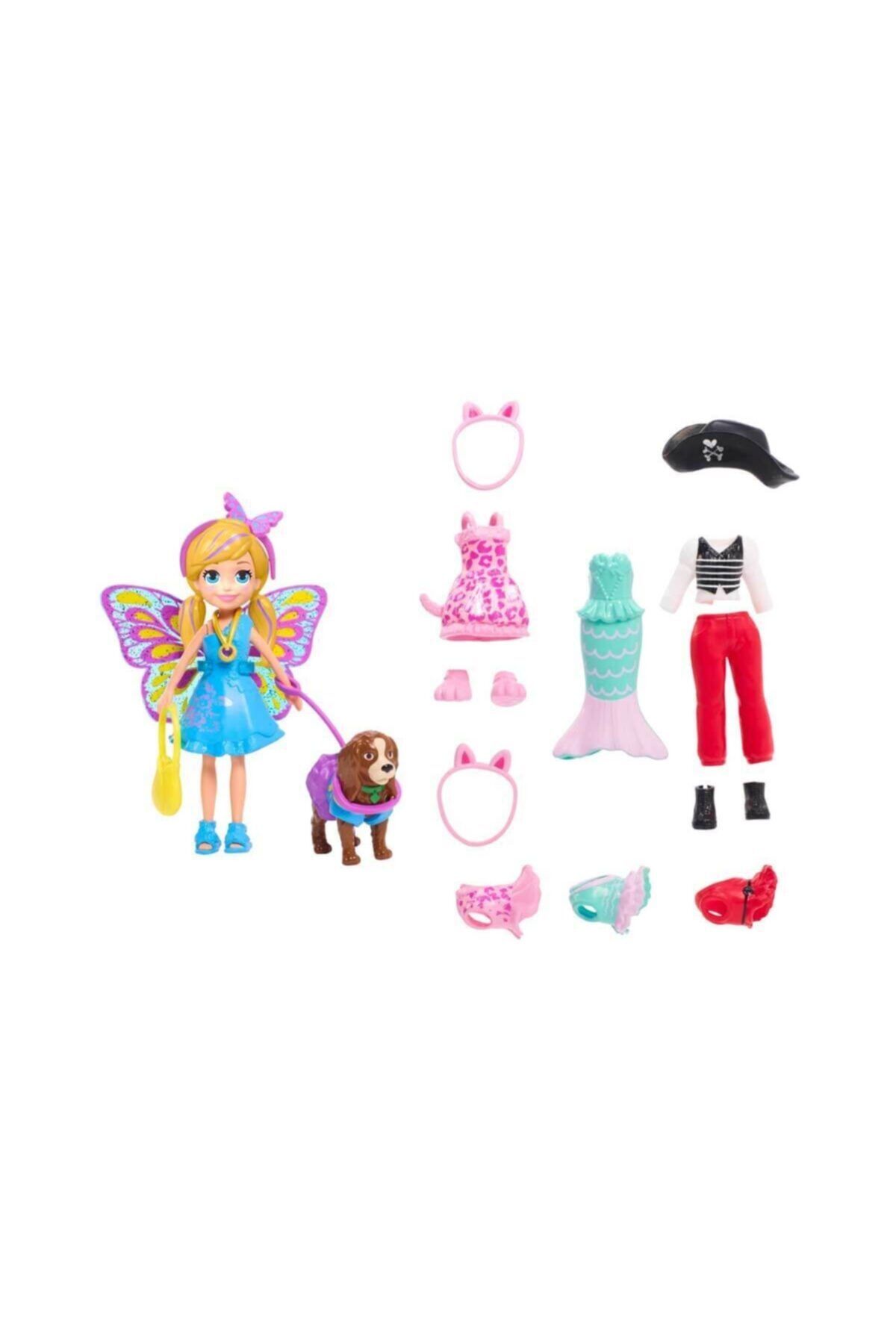 Polly Pocket Polly Rocket Ve Hayvan Dostu Kostüm Giyiyor Oyun Seti Gdm15