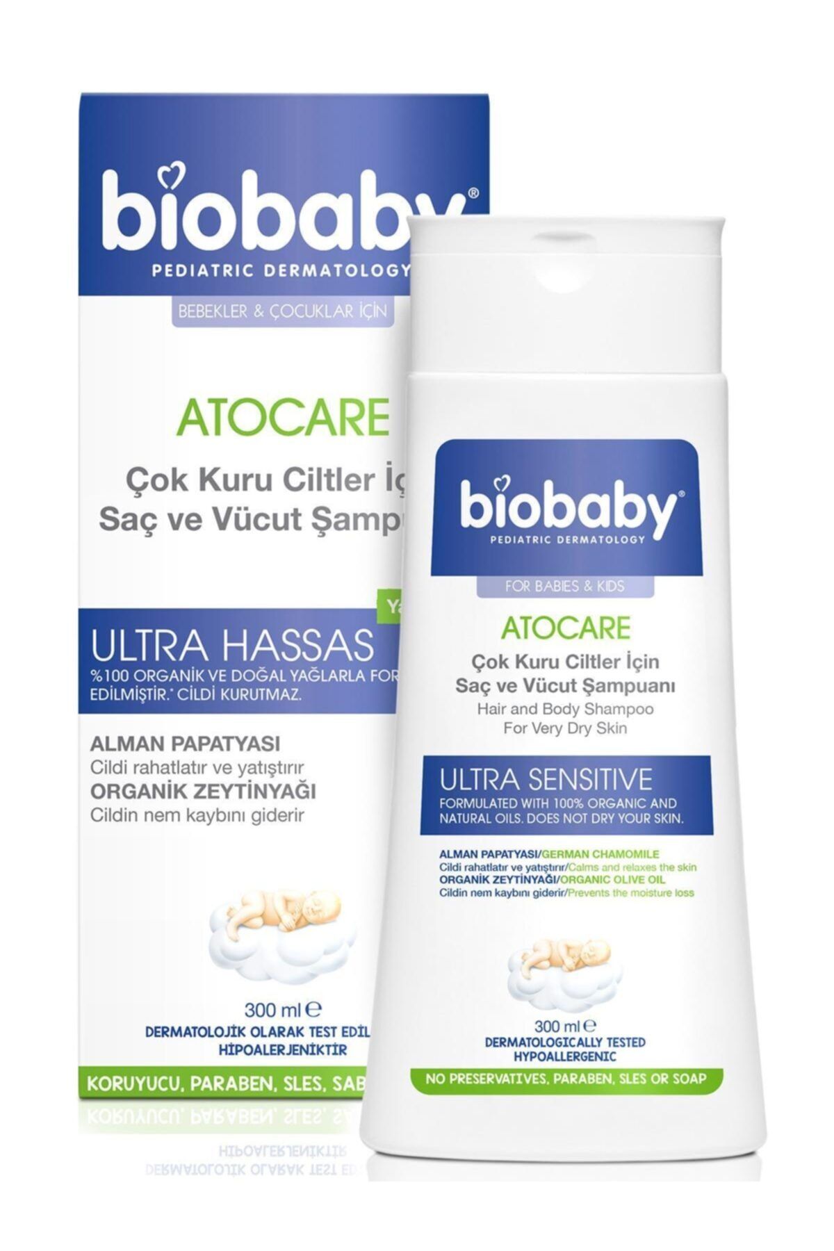 Biobaby Çok Kuru Ciltler İçin Saç Ve Vücut Şampuanı 300 ml