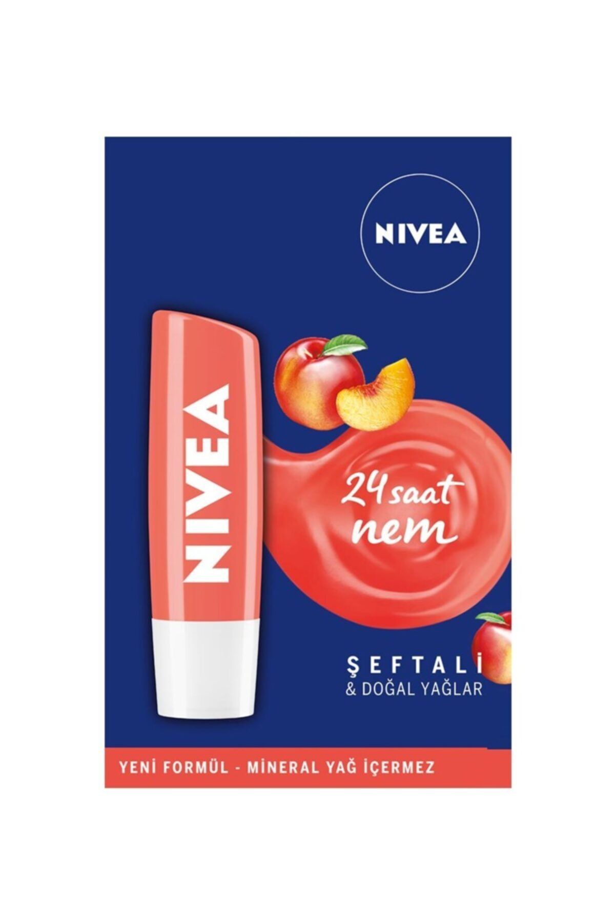 NIVEA Kadın Lip Dudak Bakım Kremi Şeftali 4,8 gr