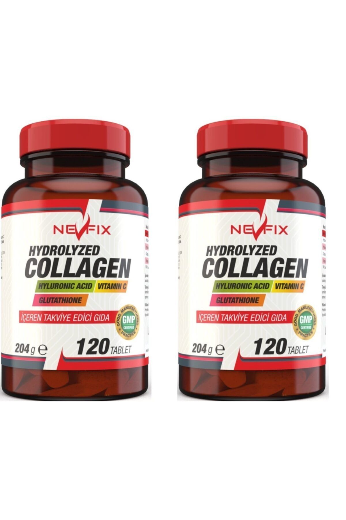 Nevfix Collagen Kollajen Vitamin C Hyaluronic Acid 120 Tablet X 2 Kutu