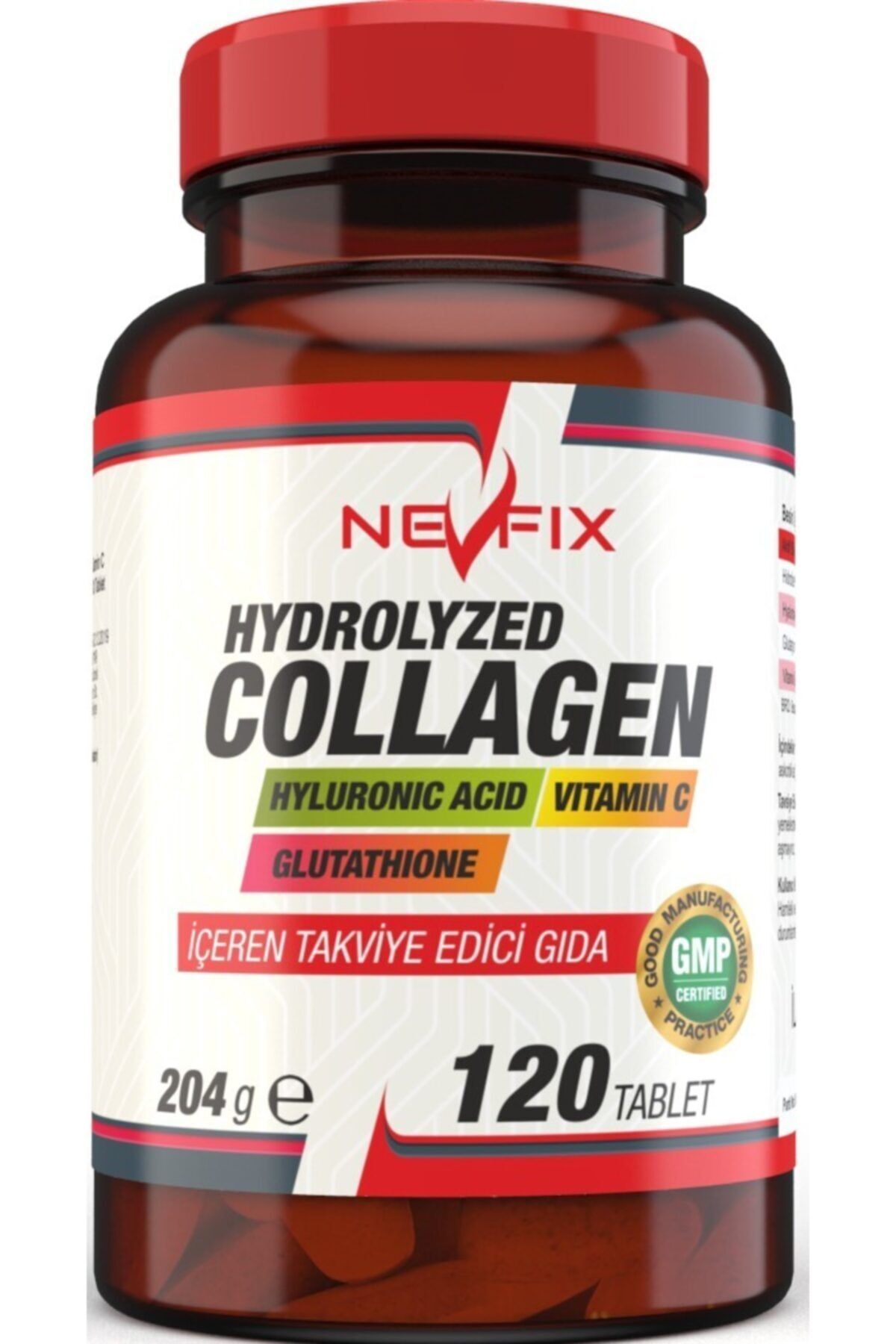 Nevfix Hidrolize Collagen Glutation Hyaluronic Acid Vitamin C 120 Tablet