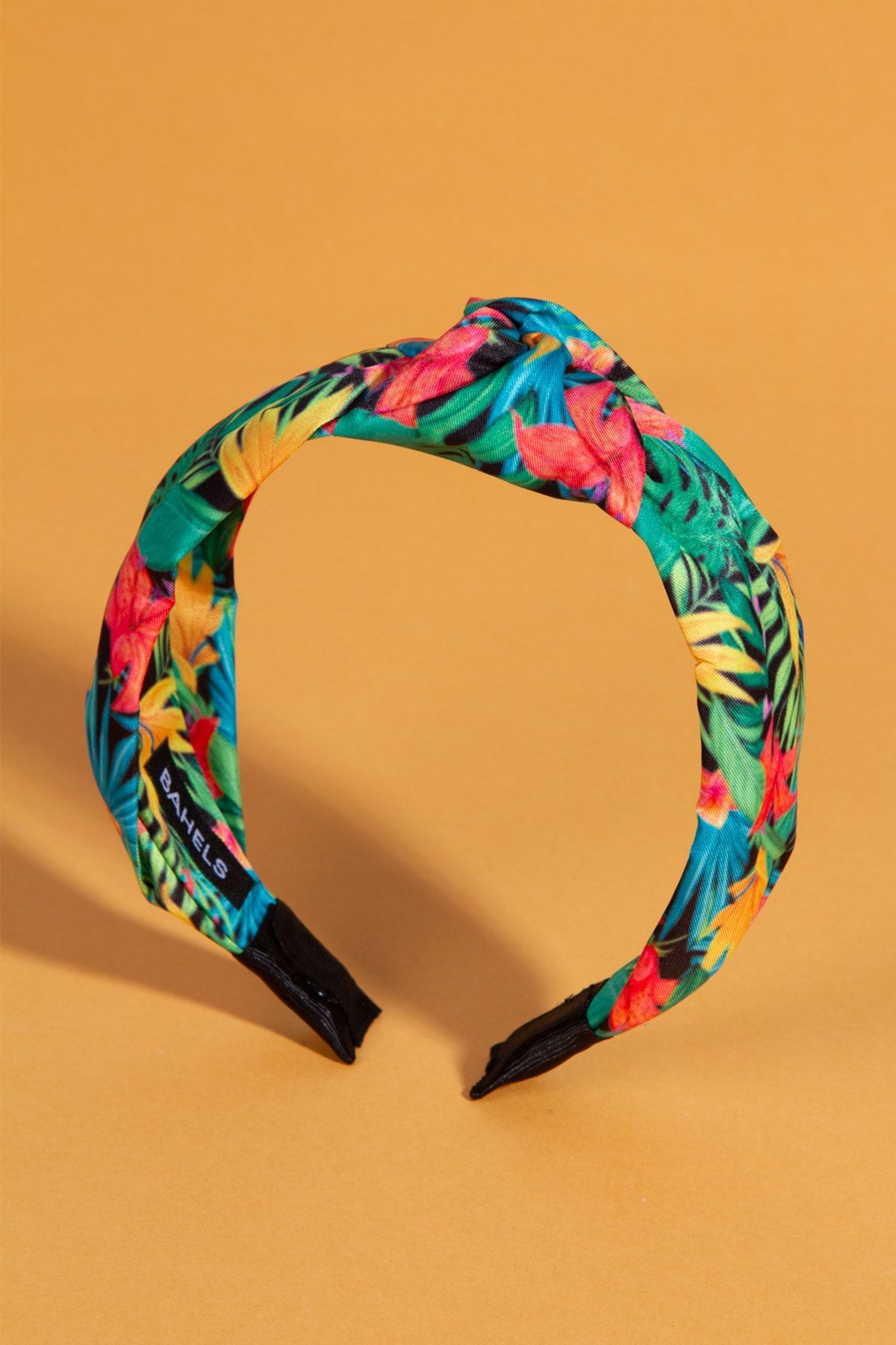 BAHELS Kadın Renkli Desen Detaylı Yaz Koleksiyon Düğümlü Lüx Model Taç Saç Bandı