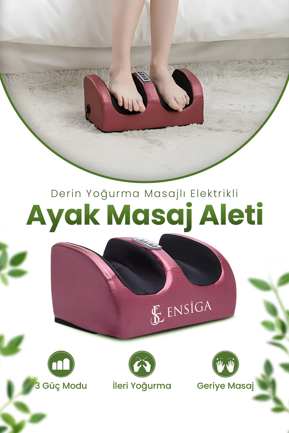 Mega Plus Derin Yoğurma Masajlı Elektrikli Ayak Masaj Sıcak Kompres Terapisi
