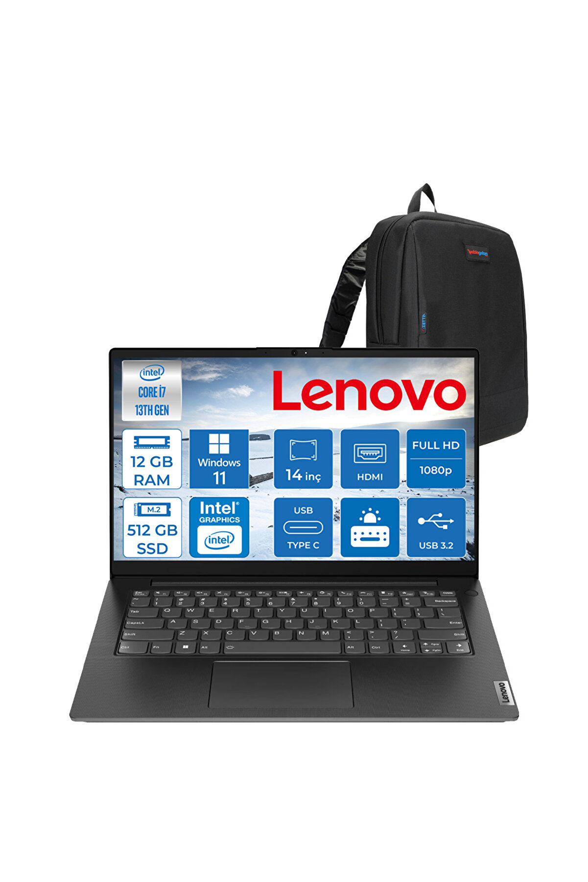 V14 Gen4 Iru Core I7 13620H 12GB 512GB SSD Windows 11 Home 14 Inç Fullhd 83A000GDTRH0743ZETTAÇANTA