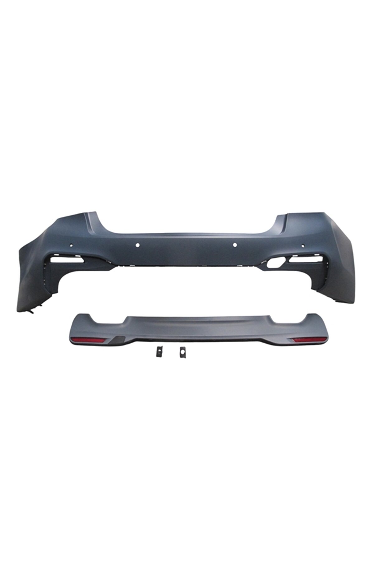 Bmw 5 Seri G30 17/20 Arka Tampon Astarlı (Çekç Kapaklı/karlıklı/braketli/sensör Delikli) (Mtech)