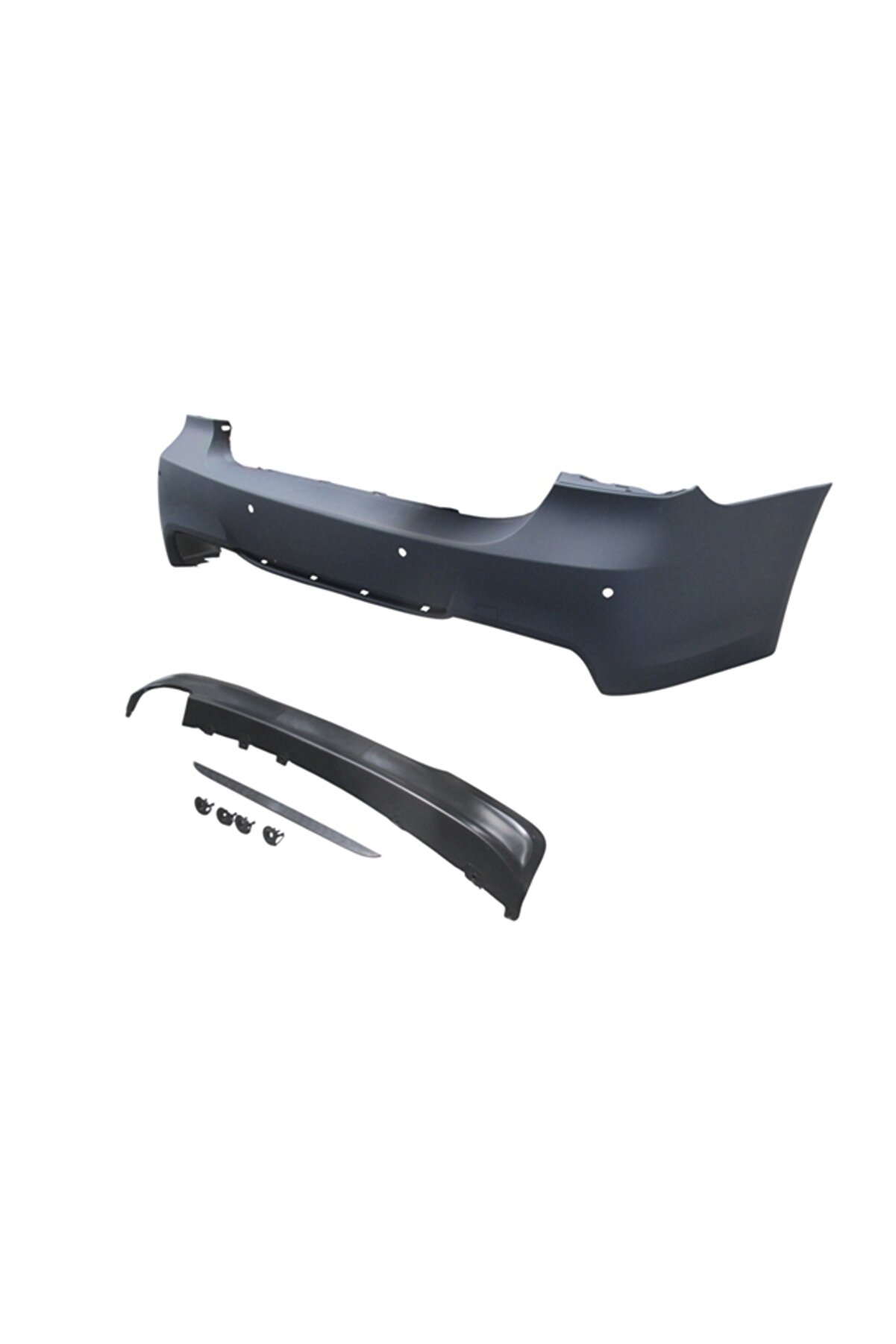 Bmw 3 Seri E90 05/11 Arka Tampon Astarlı (Sensör Delikli/karlıklı/tek Egzoslu/çek.kapaklı) Mtech