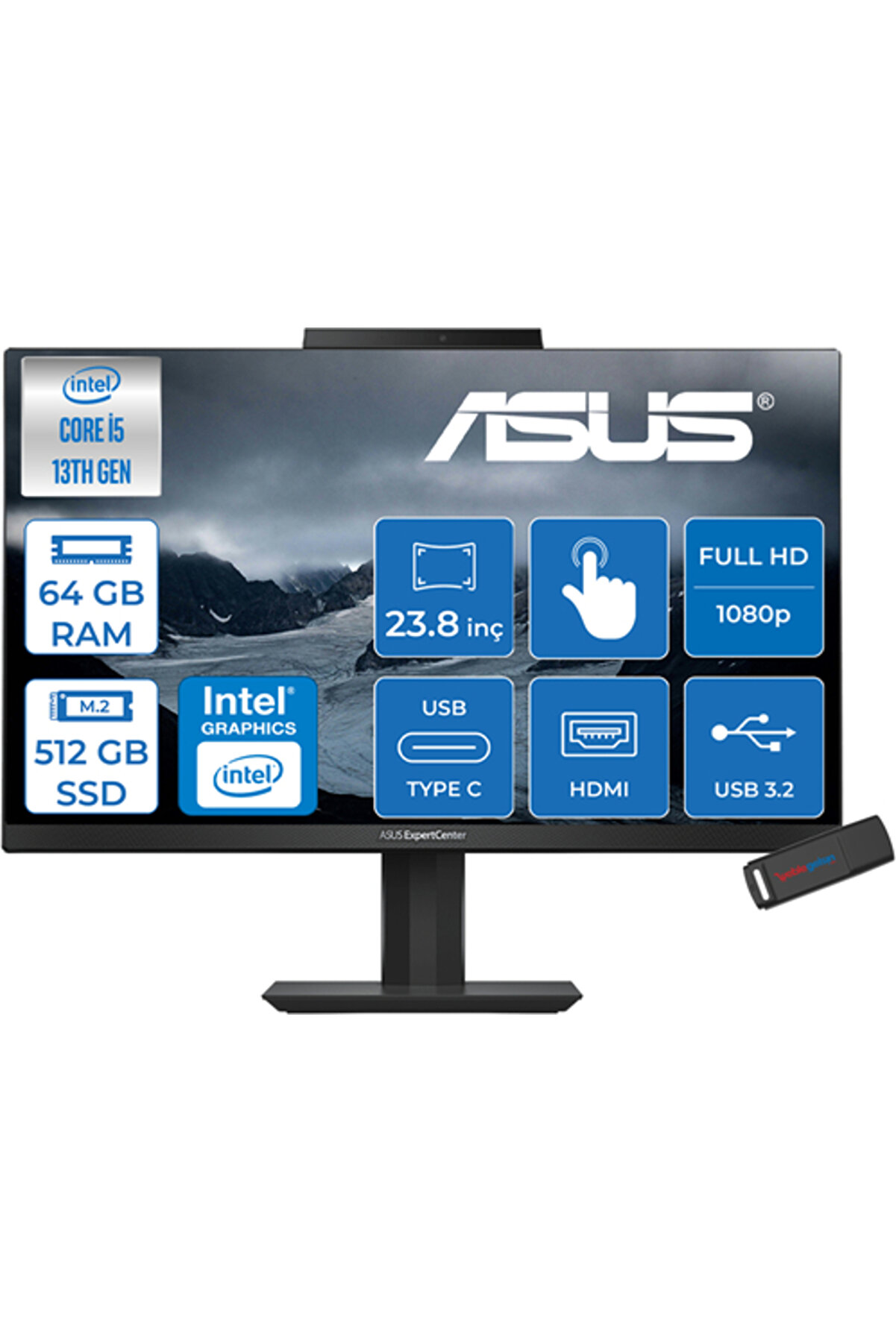 Expertcenter E5 I5 1340P 64GB 512GB SSD 23.8