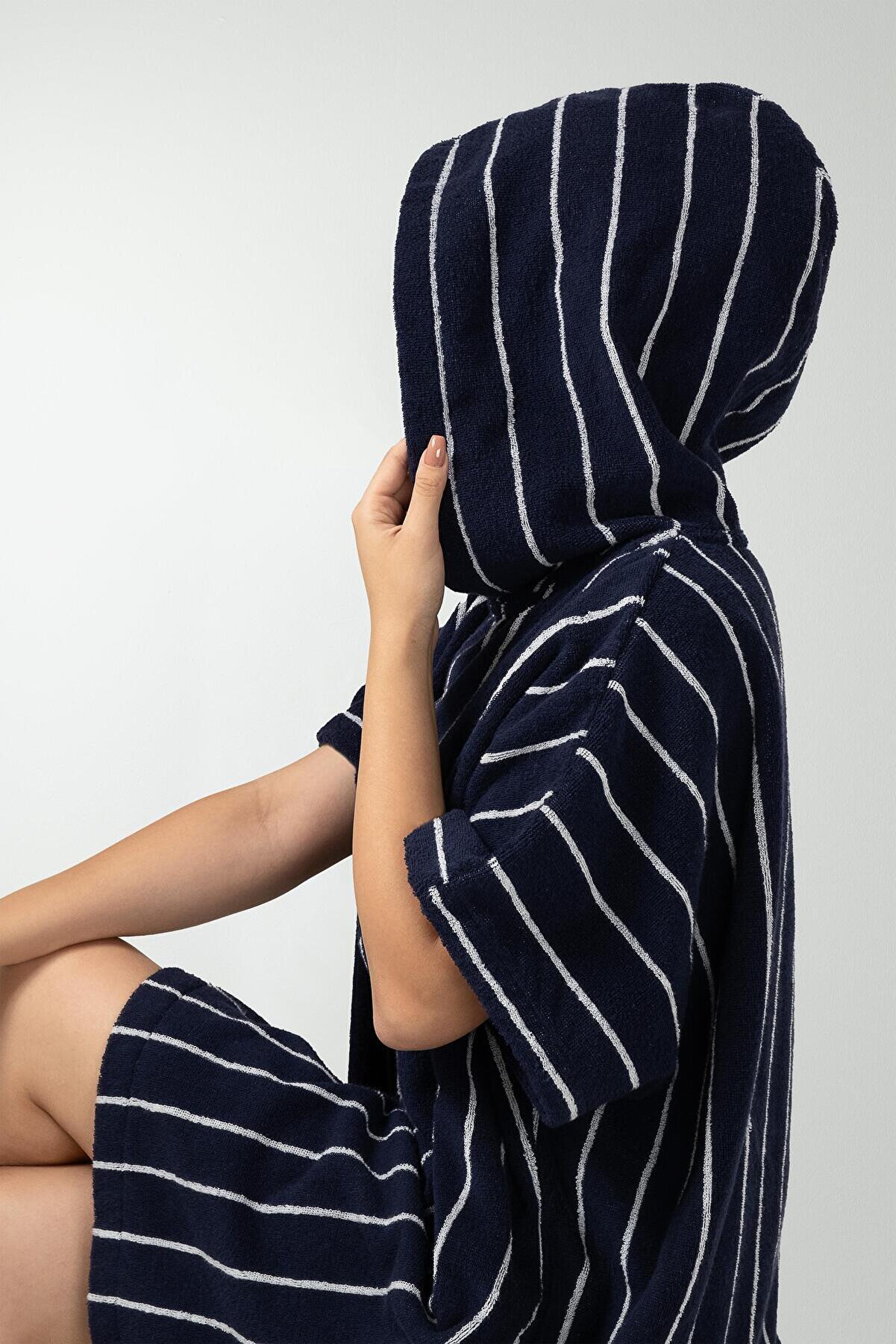 COTTONMANIA Oriens Tenue Pancho - %100 Pamuk Plaj Giyim, Rüzgar ve Güneş Koruma