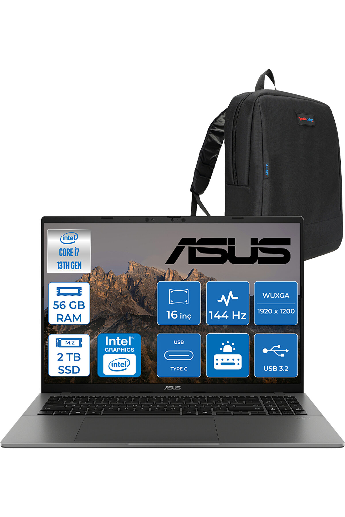 Vivobook WS3607VA S16 I7 13620H-56 GB Ddr5-2tb Ssd-16