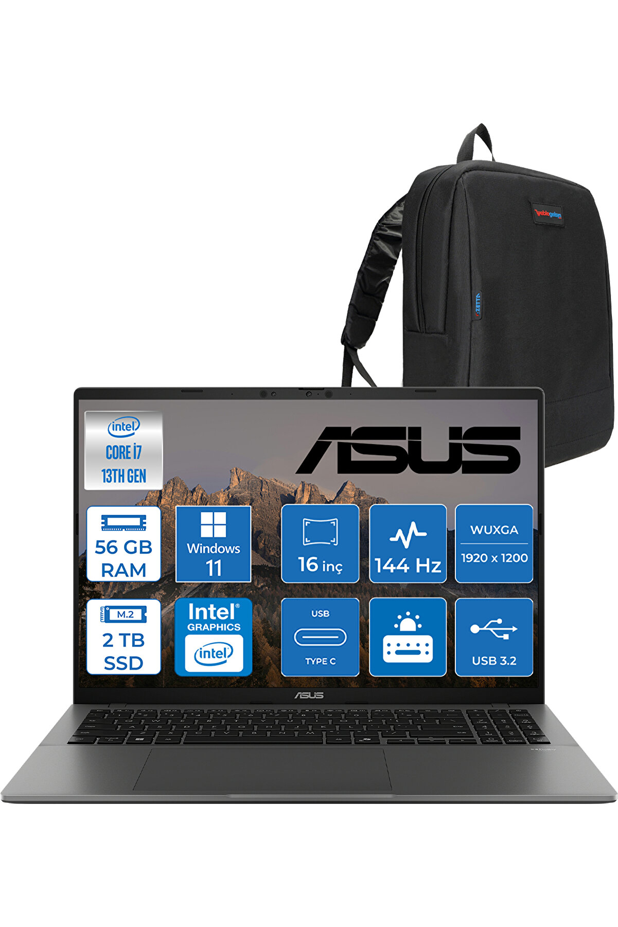 Vivobook WS3607VA S16 I7 13620H-56 GB Ddr5-2tb Ssd-16