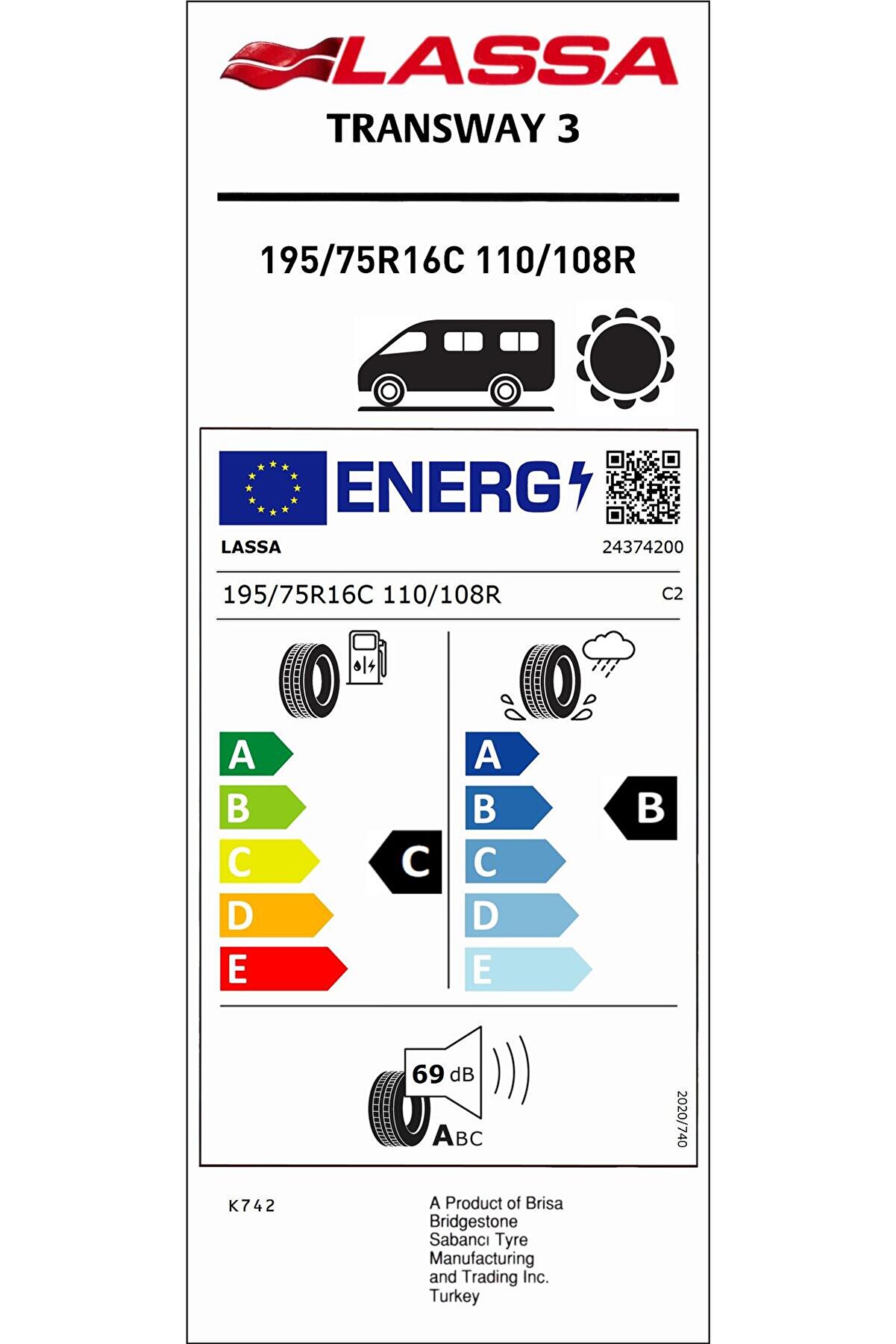 195/75R16C 110/108R 10PR,TL TRANSWAY 3 HAFİF TİCARİ YAZ LASTİĞİ (ÜRETİM YILI1562025)