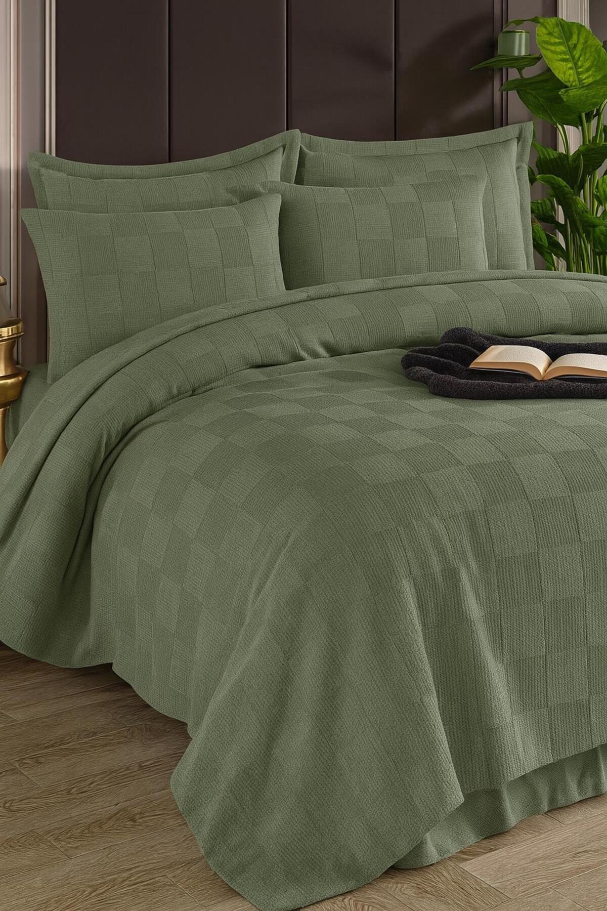 Güvenal Maya Yastık Kılıflı Çift Kişilik Pike Takımı | Yatak Örtüsü