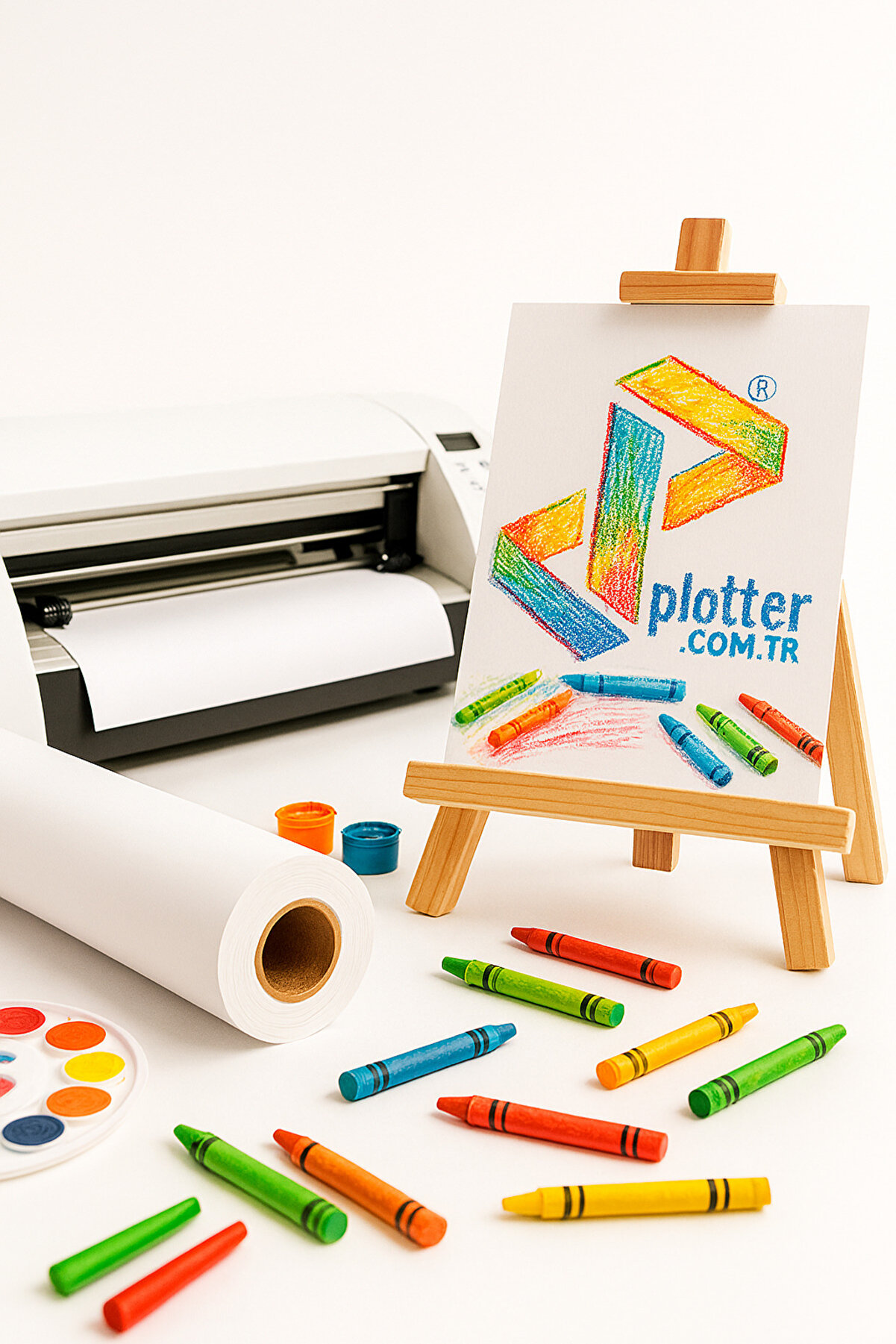 OEM Matte Plotter Paper Roll - 457mm x 50m, 80gsm