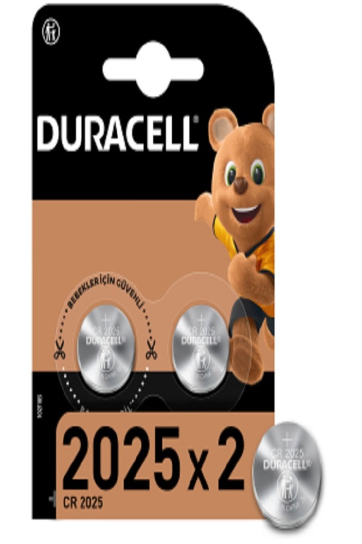Duracell Özel 2025 Lityum Düğme Pil 3V, 2’li paket (CR2025)