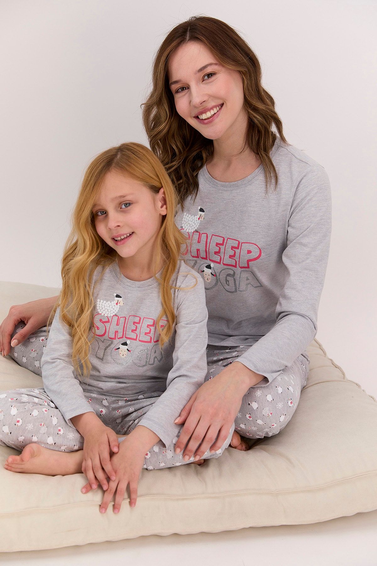 Arnetta Kadın Uzun Kol Sheep Yazılı Pijama Takımı (anne Kız Kombin Yapılabilir Fiyatları Farklıdır)