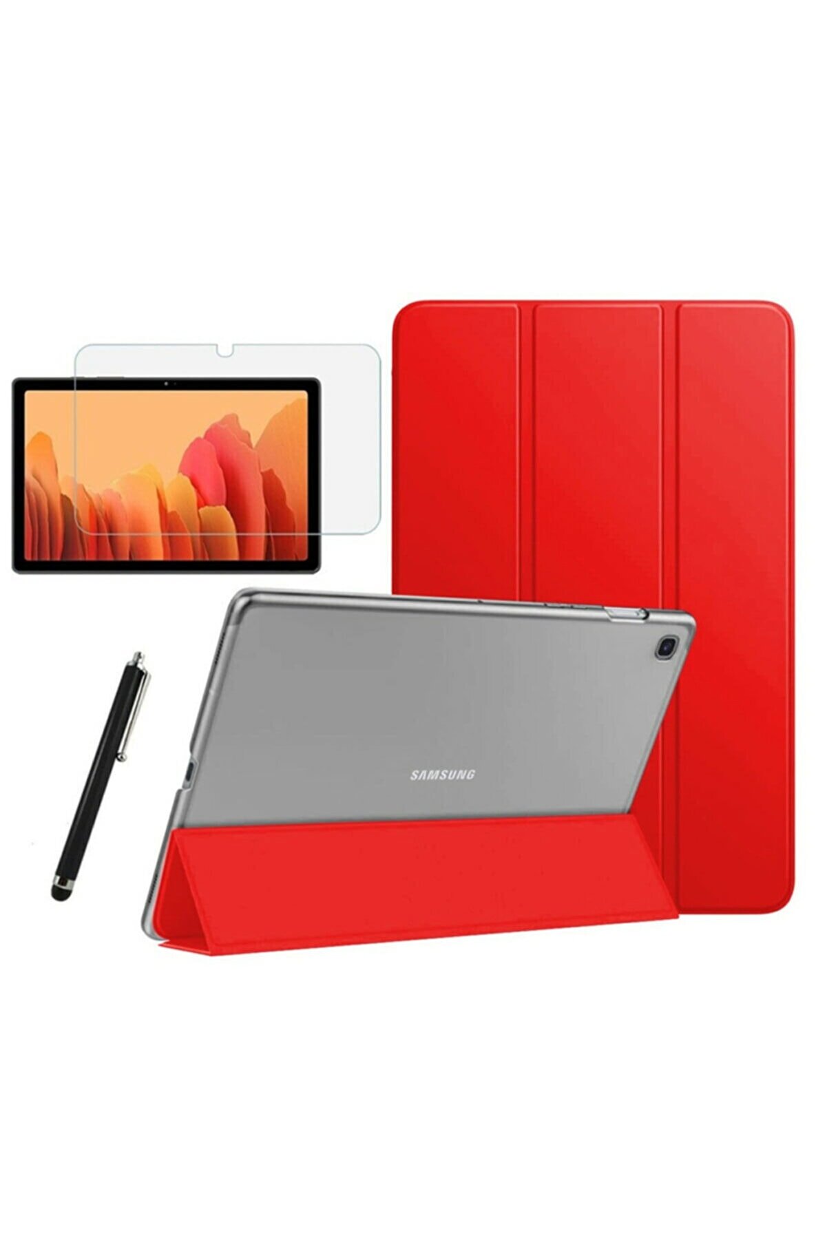 Fibaks Samsung Galaxy Tab S7 Fe Lte T737 Smart Kapak Tablet Kılıfı Ekran Koruyucu Kalem 12.4 Inç