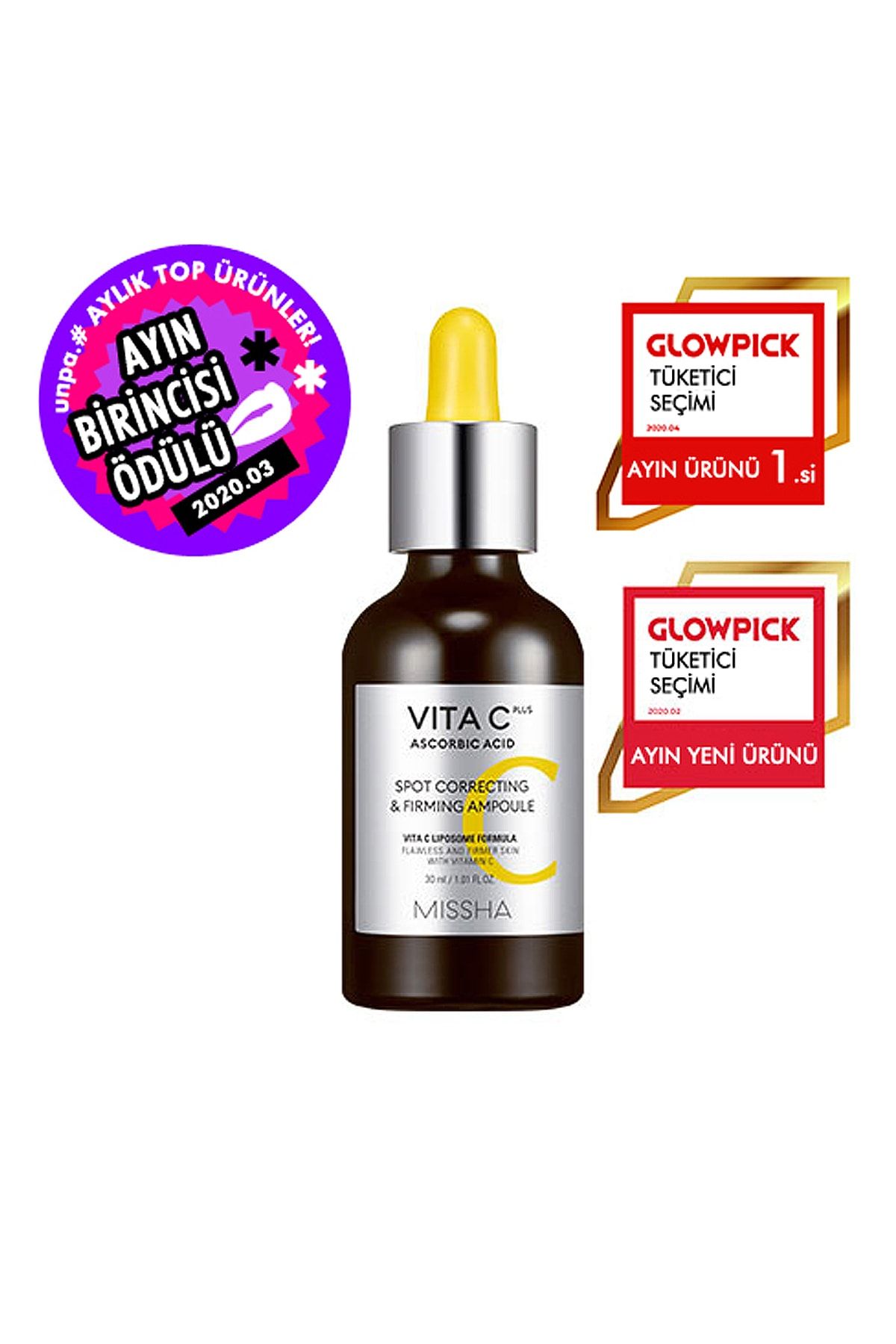 Missha C Vitamini İçerikli Leke Karşıtı Ampul 30ml Vita C Plus Spot Correcting&Firming Ampoule