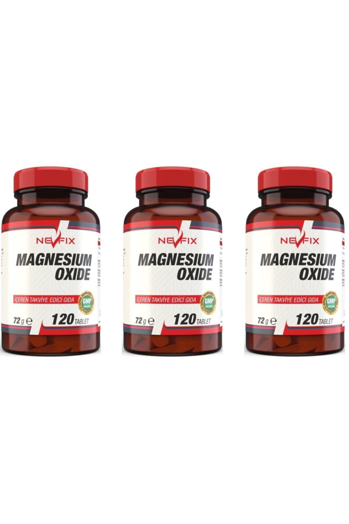 Nevfix Magnezyum Magnesium Oxide 250 Mg 120 Tablet X 3 Kutu