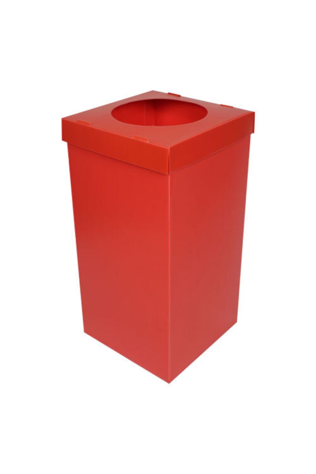 ÖZTAMER Plastik Atık Ve Geri Dönüşüm Kutusu Kırmızı