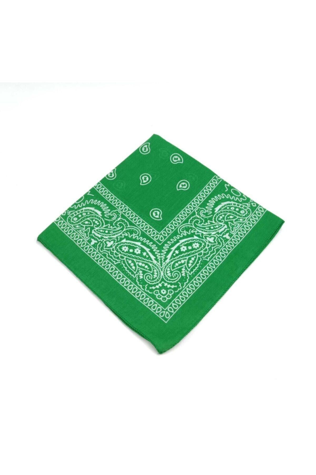 Fular Marketi 5 Al 4 Öde Kampanyalı %100 Pamuk Fular Bandana Benetton Yeşili