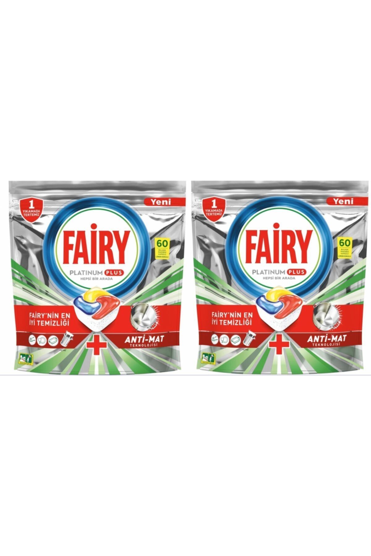 Fairy Platinum Plus Bulaşık Makinesi Deterjanı Tablet 60 Lı X 2 Adet