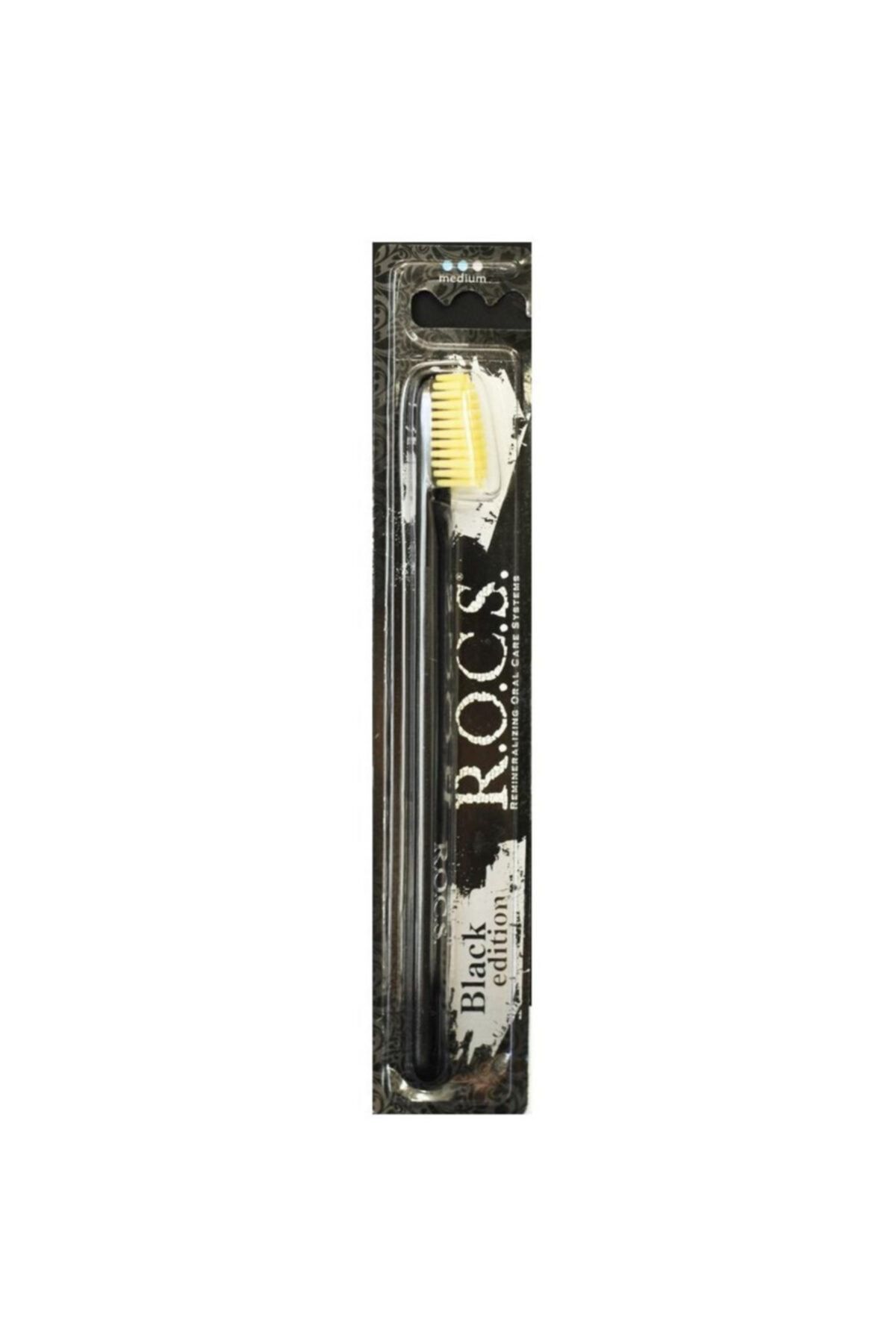 R.O.C.S. Rocs Diş Fırçası Black Edition Magic Whitening Medium Sarı