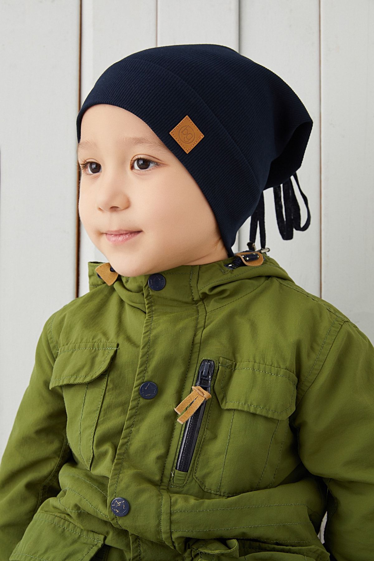 Babygiz Erkek Bebek Çocuk Lacivert Şapka Bere El Yapımı Rahat Cilt Dostu Pamuklu Kaşkorse