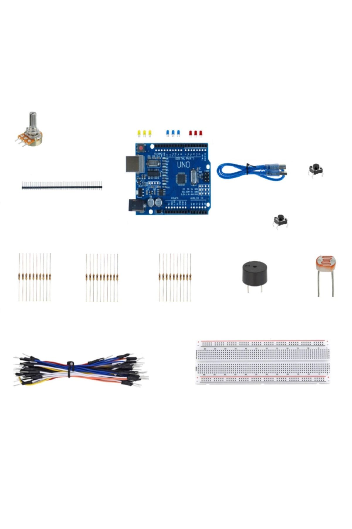 Arduino Emes Robotik 58 Parça Uno R3 Robotik Kodlama Uygulamaları Ilk Adım Başlangıç Eğitim Seti M4