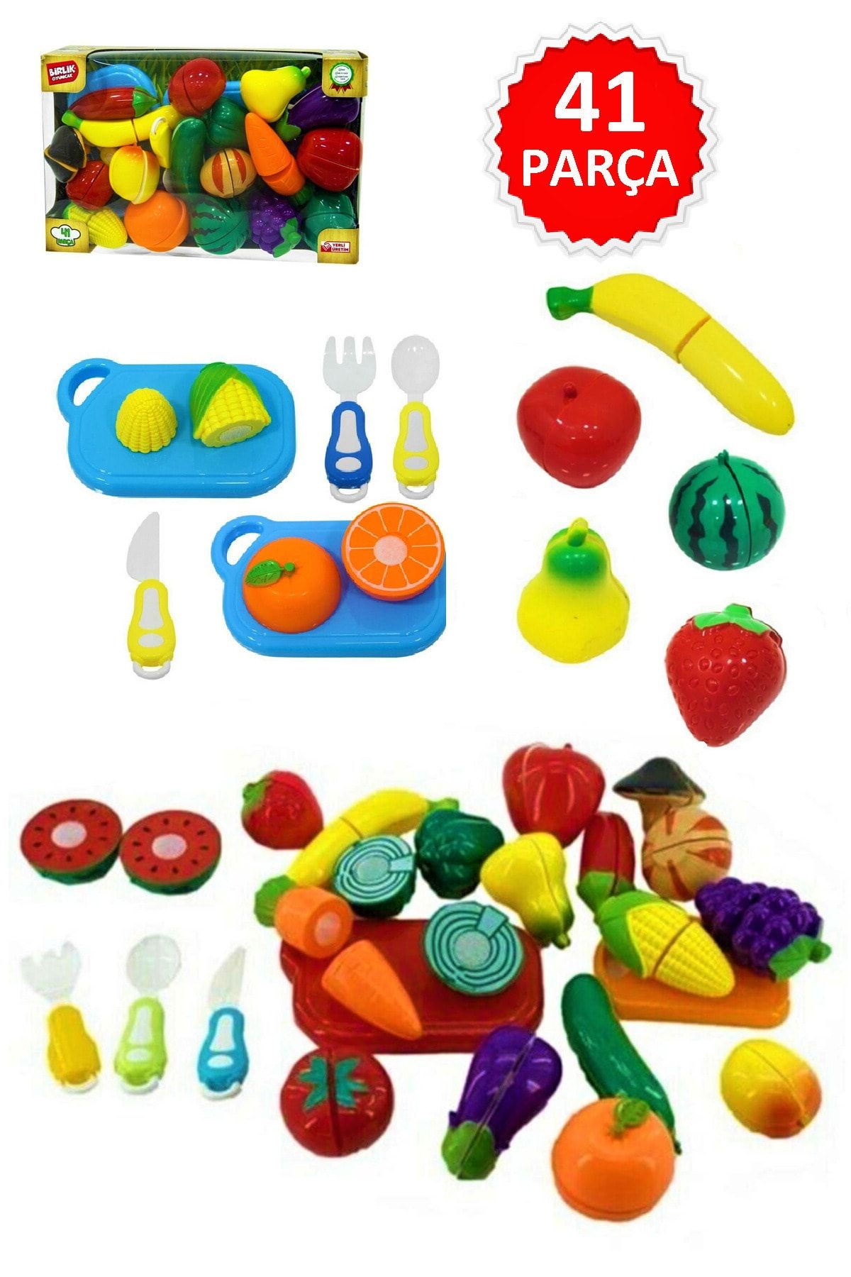 LEGO Kutulu Meyve Ve Sebze Kesme Seti 41 Parça Oyuncak Akıds