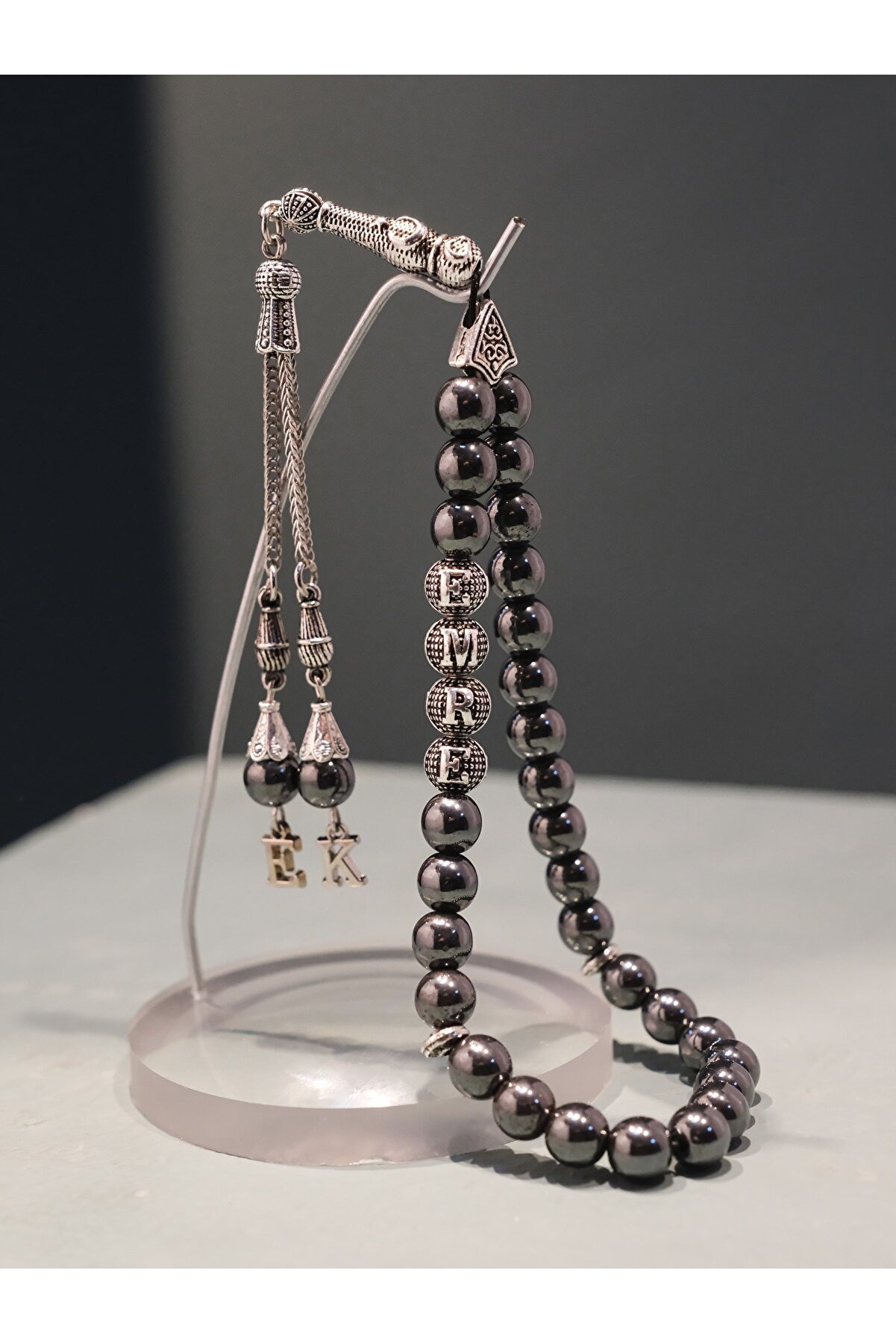 THAD Kişiye Özel Isimli El Yapımı Hematit Taşı Tesbih – Doğal Ve Şık Hediyelik