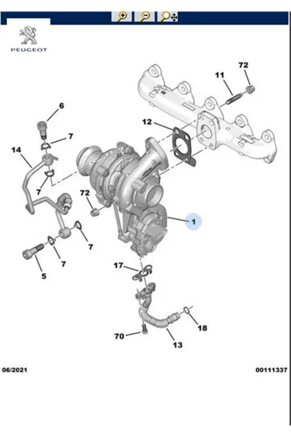 Turbo 1.5dv5rc 3553757 CITROEN 9835855380 uyumlu