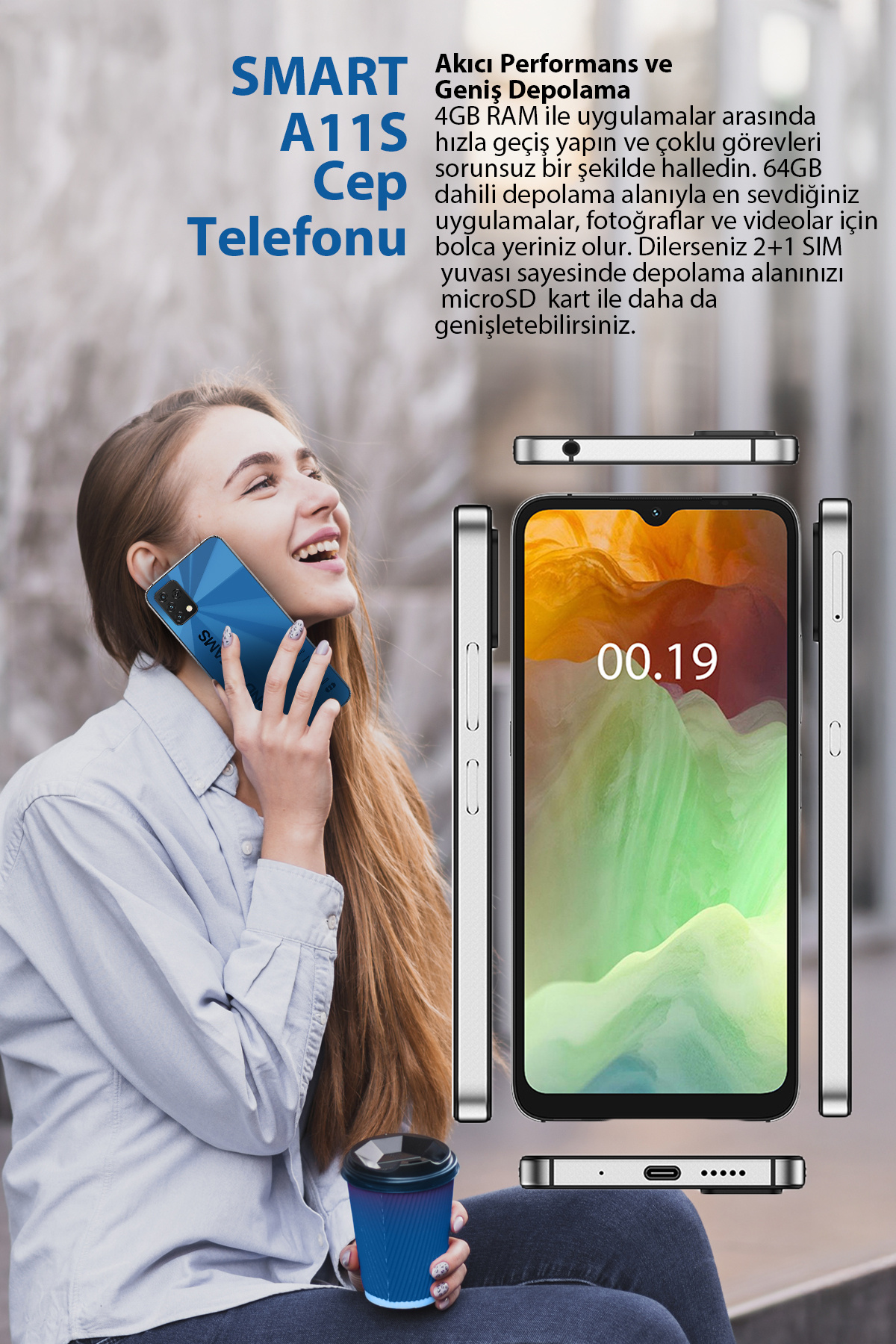 Dıjıtsu A11s Cep Telefonu Mavi